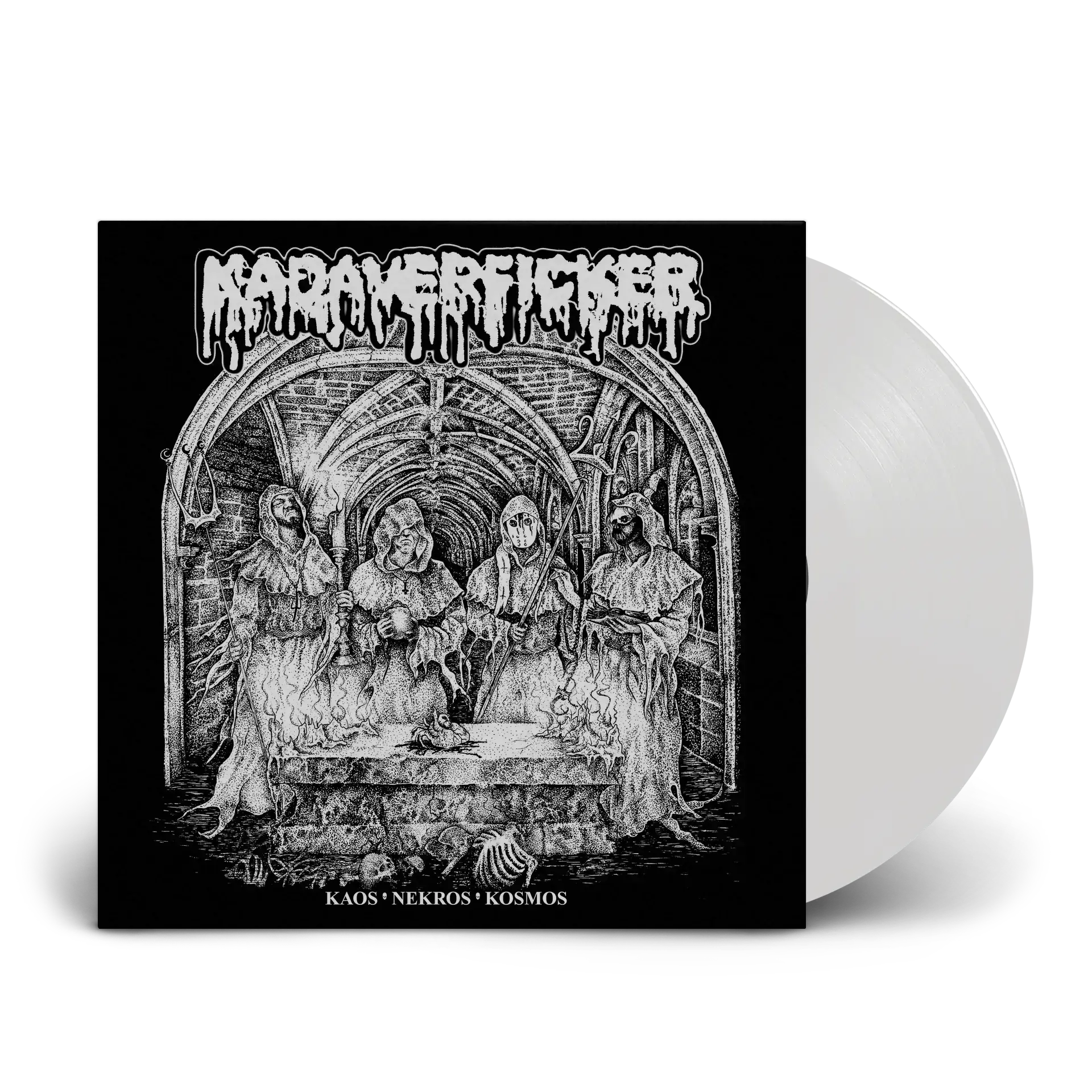 KADAVERFICKER - Kaos Nekros Kosmos · WHITE LP (Death Metal/Grindcore/Black Metal Vinyl)
