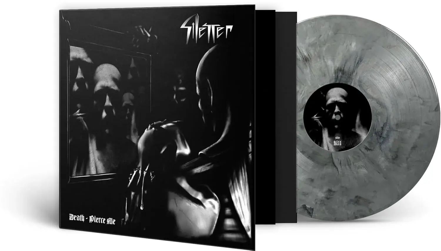 SILENCER · Death, Pierce Me | SILVER/WHITE/BLACK LP (Black Metal Vinyl) · Bild 2