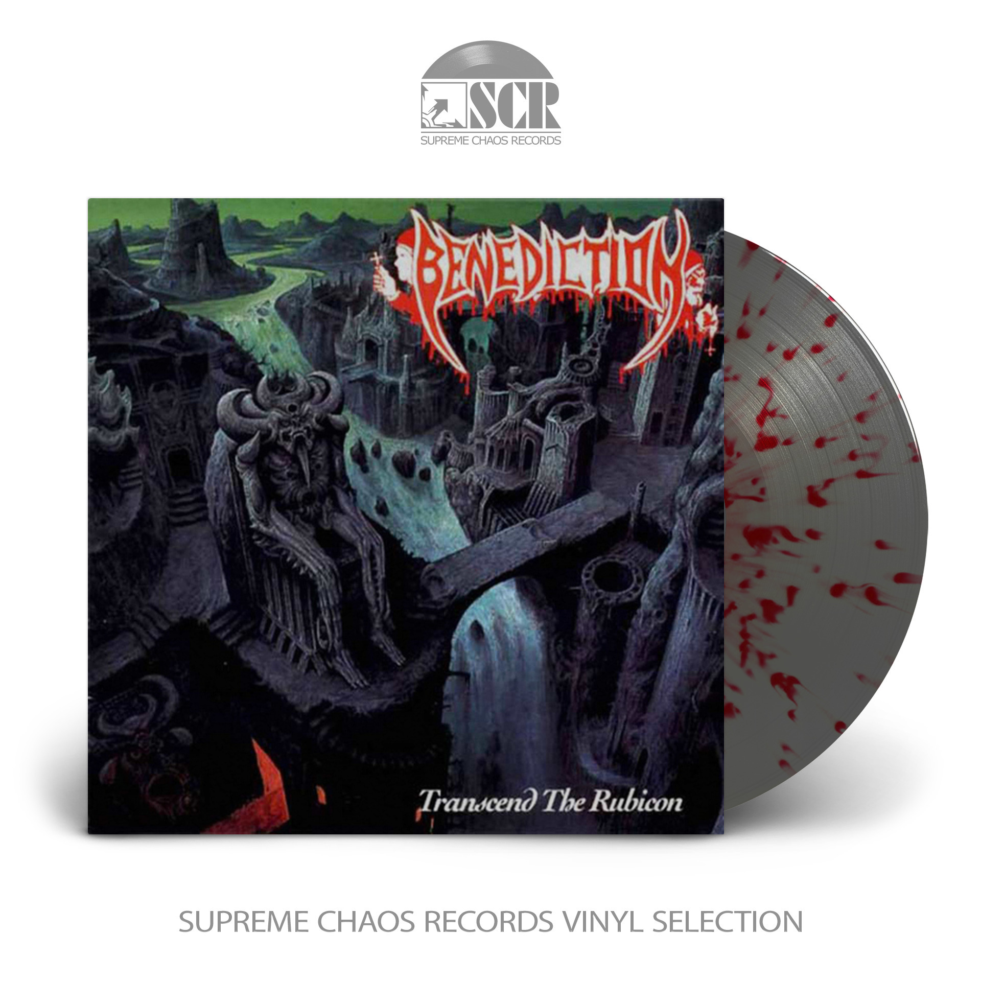 BENEDICTION - Transcend The Rubicon · GREY/RED SPLATTER LP (Death Metal Vinyl)