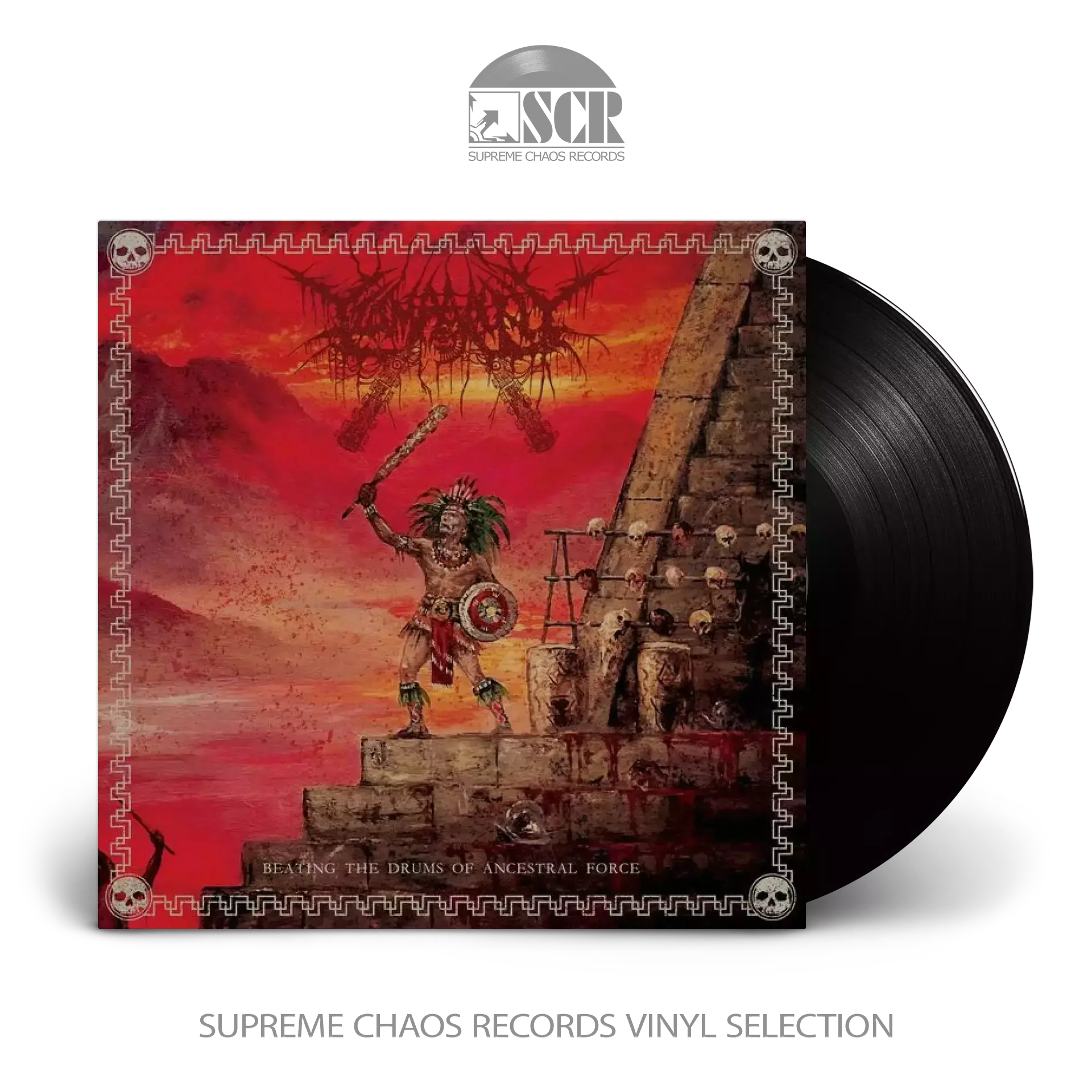 TZOMPANTLI - Beating The Drums Of Ancestral Force · BLACK LP (Death Metal Vinyl)