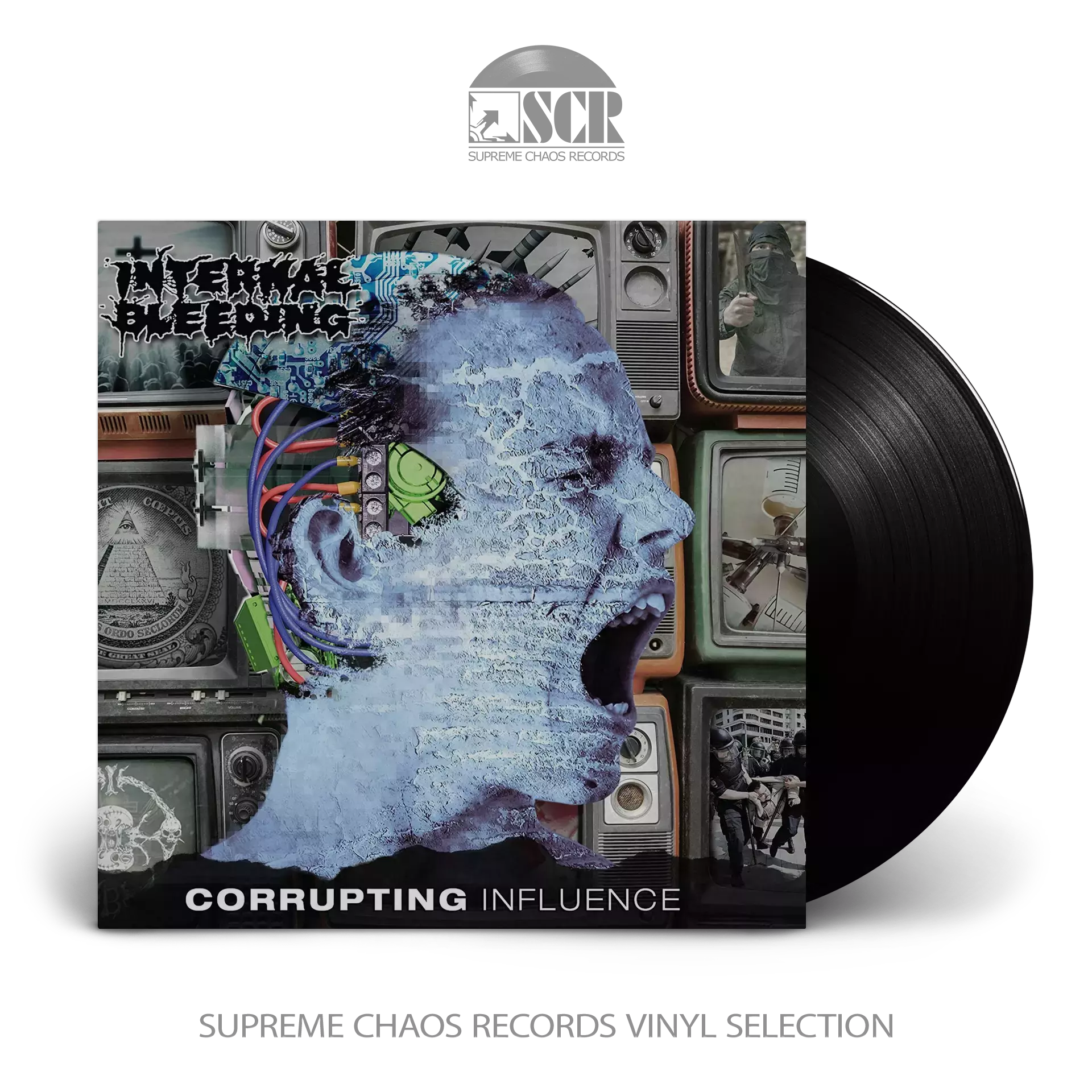 INTERNAL BLEEDING - Corrupting Influence · BLACK LP INTERNAL BLEEDING - Corrupting Influence · BLACK LP (Brutal Death Metal Vinyl)