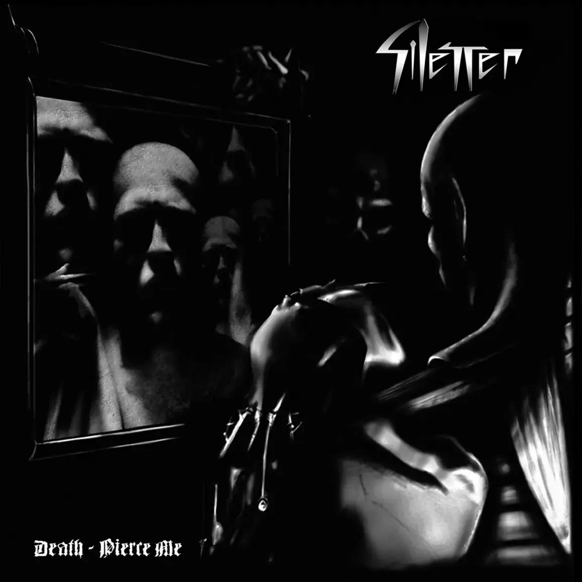 SILENCER · Death, Pierce Me | SILVER/WHITE/BLACK LP (Black Metal Vinyl) · Bild 1