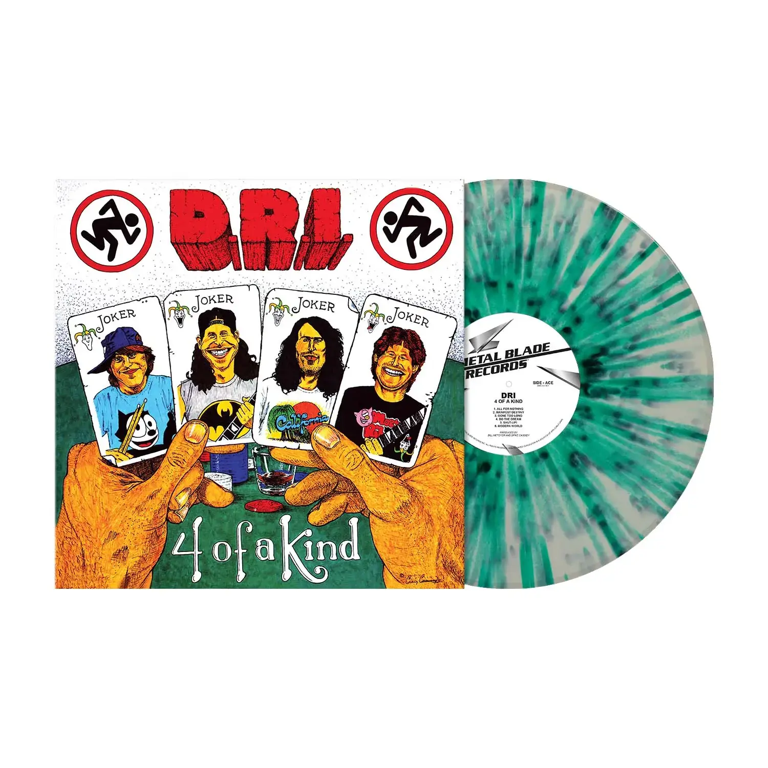 D.R.I. · Four Of A Kind | WHITE/GREEN SPLATTER LP D.R.I. · Four Of A Kind | WHITE/GREEN SPLATTER LP (Thrash Metal Vinyl)