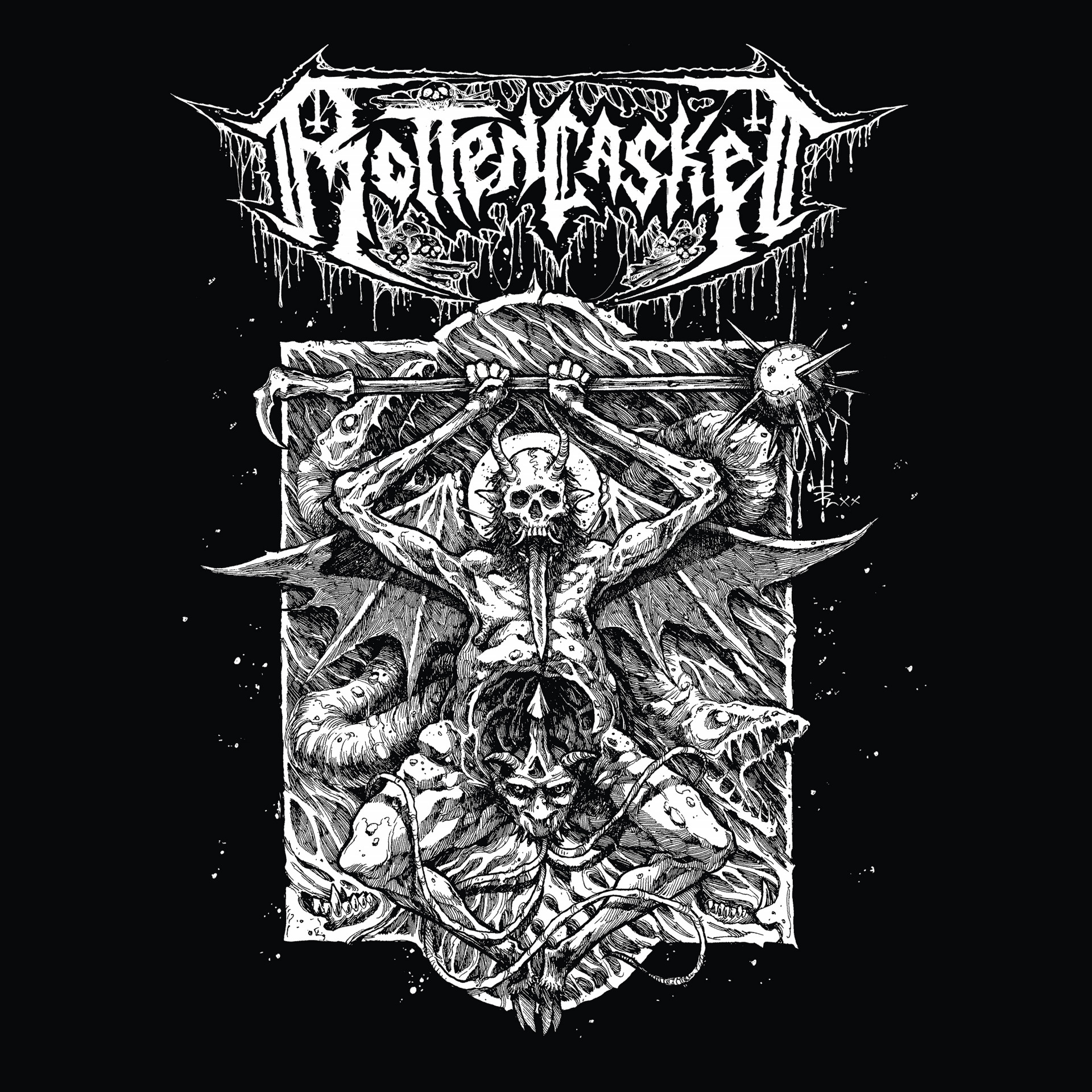 ROTTEN CASKET - First Nail in the Casket · SILVER LP (Death Metal Vinyl) · Bild 1