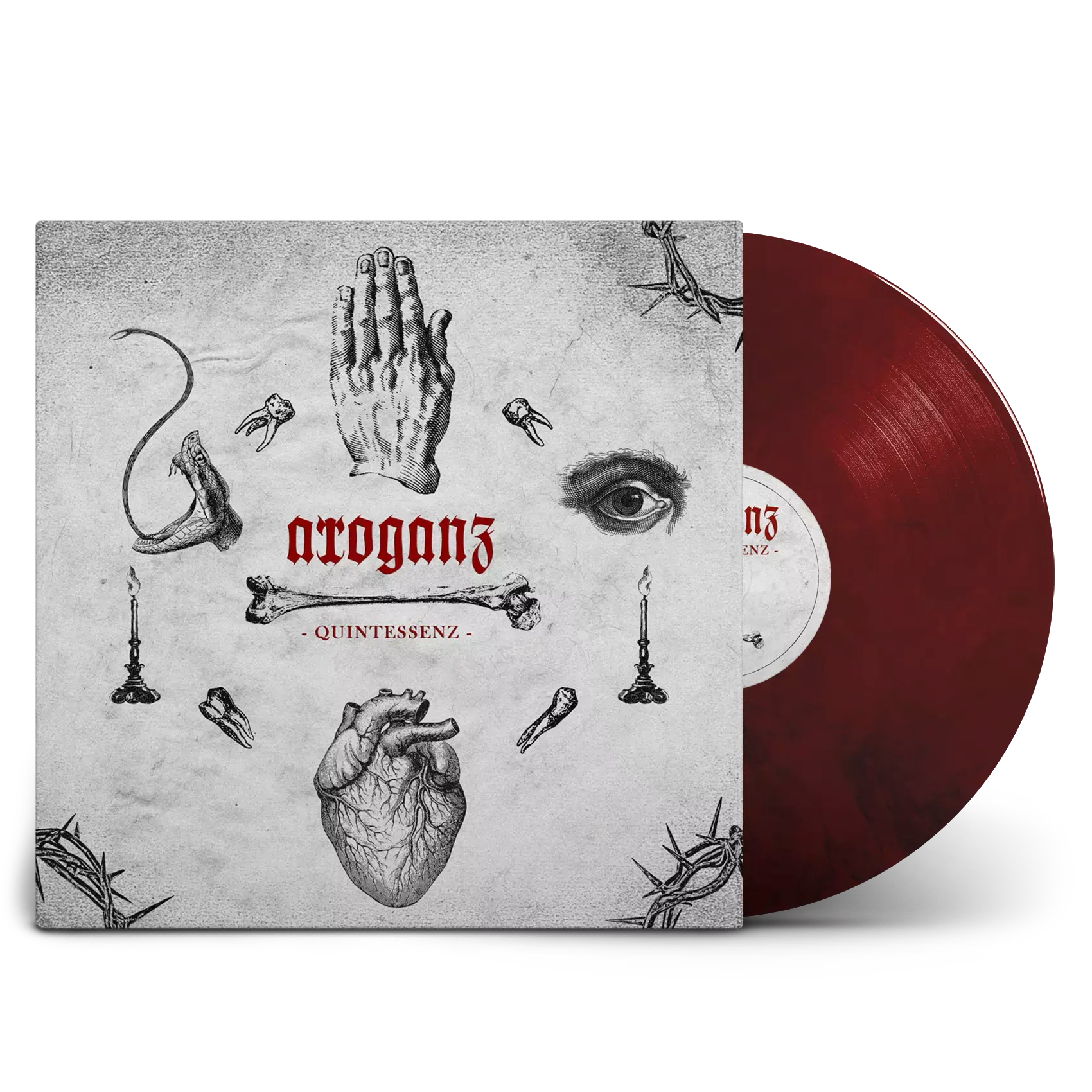 ARROGANZ · Quintessenz | RED/BLACK MARBLED LP ARROGANZ · Quintessenz | RED/BLACK MARBLED LP (Death Metal/Doom Metal Vinyl)