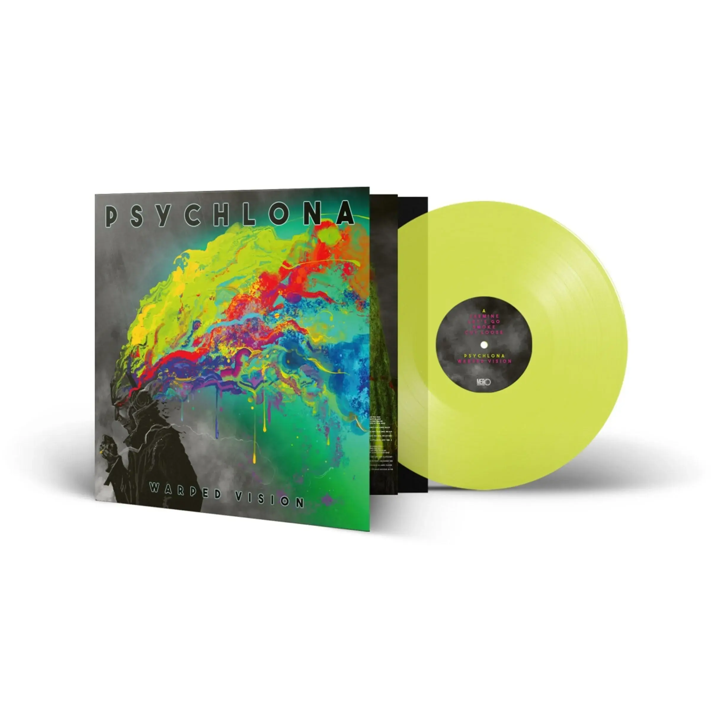 PSYCHLONA - Warped Vision · NEON YELLOW LP (Stoner Rock Vinyl)