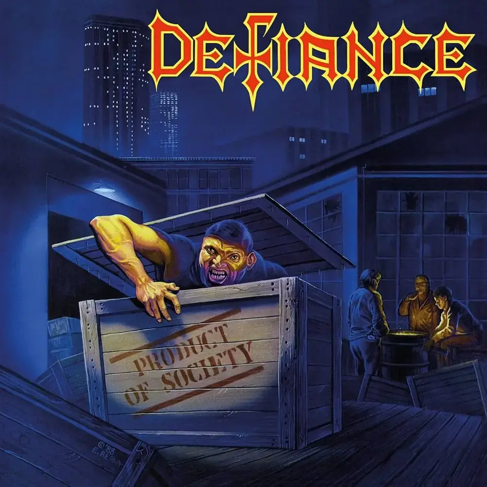 DEFIANCE · Product Of Society | TRANSLUCENT BLUE LP · Bild 1 DEFIANCE · Product Of Society | TRANSLUCENT BLUE LP (Thrash Metal Vinyl) · Bild 1