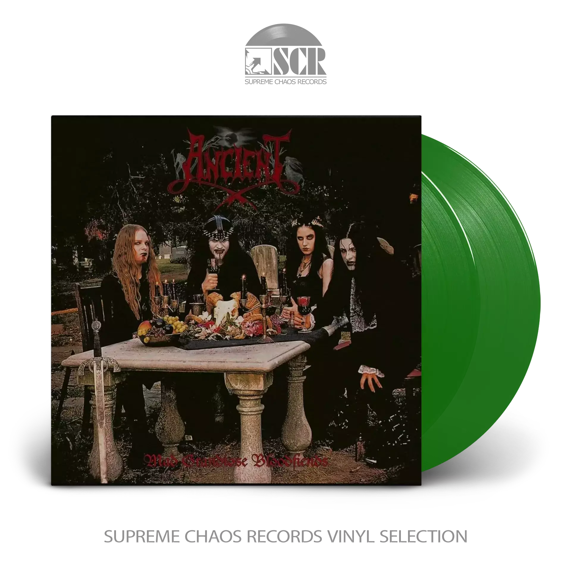 ANCIENT - Mad Grandiose Bloodfiends · GREEN 2LP ANCIENT - Mad Grandiose Bloodfiends · GREEN 2LP (Black Metal Vinyl)