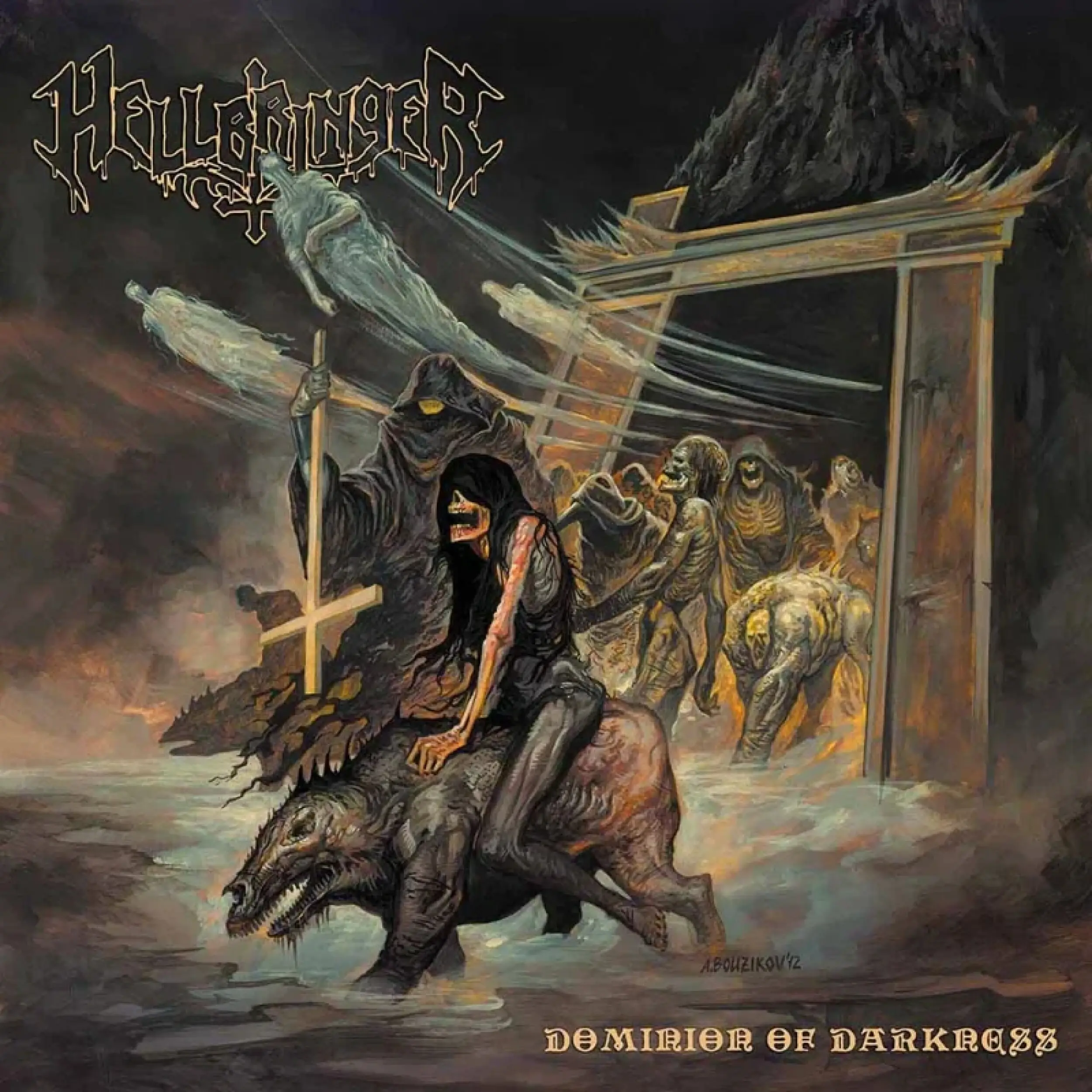 HELLBRINGER · Dominion Of Darkness | SPLATTER LP · Bild 1 HELLBRINGER · Dominion Of Darkness | SPLATTER LP (Thrash Metal Vinyl) · Bild 1