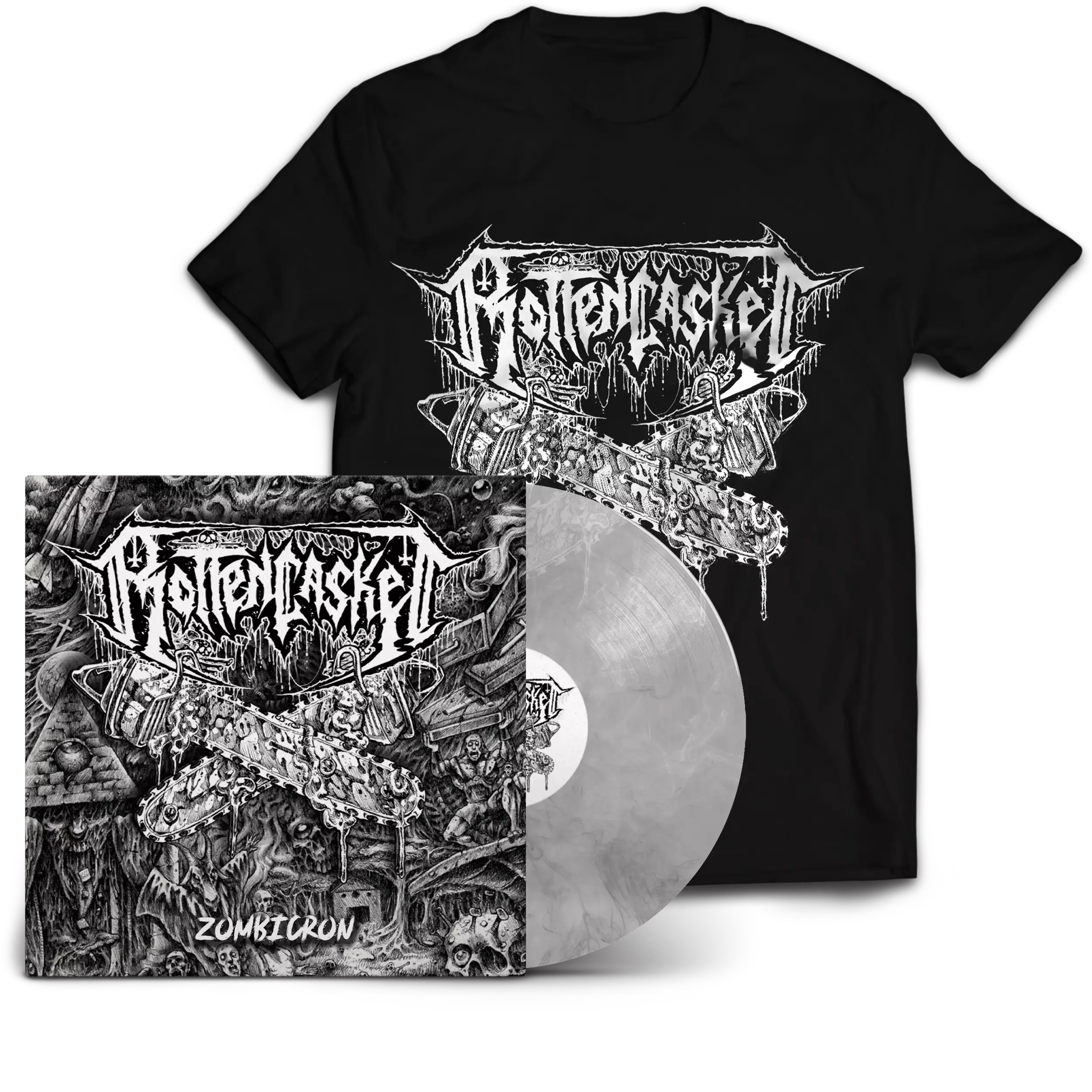ROTTEN CASKET - Zombicron · LP BUNDLE (Death Metal Vinyl)