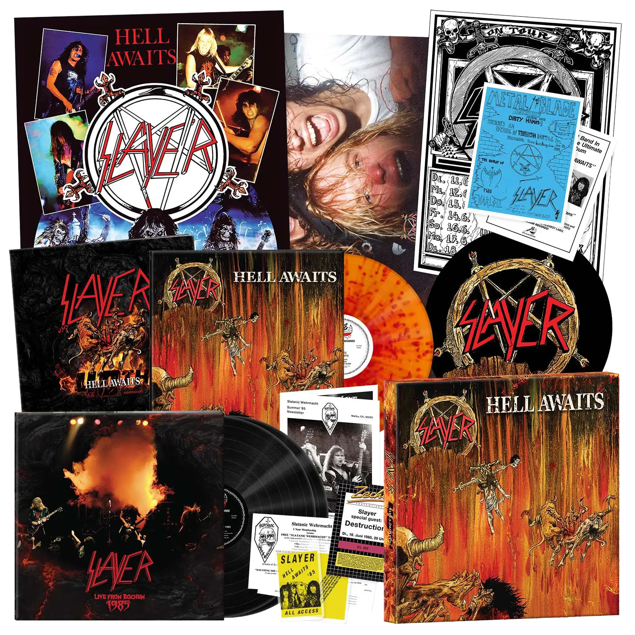 SLAYER - Hell Awaits - 40th Anniversary · SPLATTER 3LP BOX SET SLAYER - Hell Awaits - 40th Anniversary · SPLATTER 3LP BOX SET (Thrash Metal Vinyl)