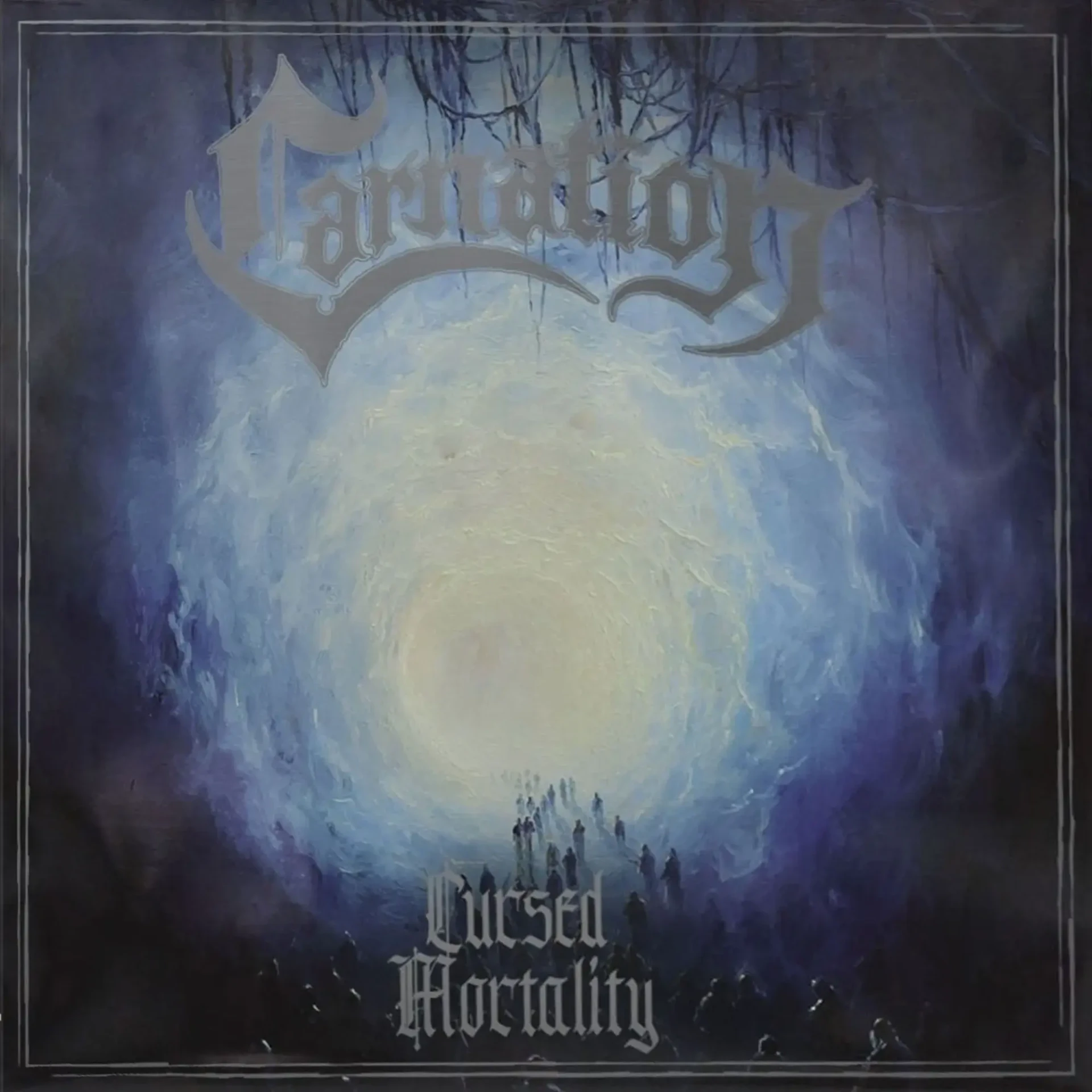 CARNATION - Cursed Mortality · SILVER/BLACK MARBLED LP (Old School Death Metal Vinyl) · Bild 1