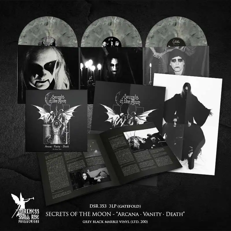 SECRETS OF THE MOON · Arcana Vanity Death (The Demos Years) | GREY/BLACK 3LP (Black Metal Vinyl) · Bild 2