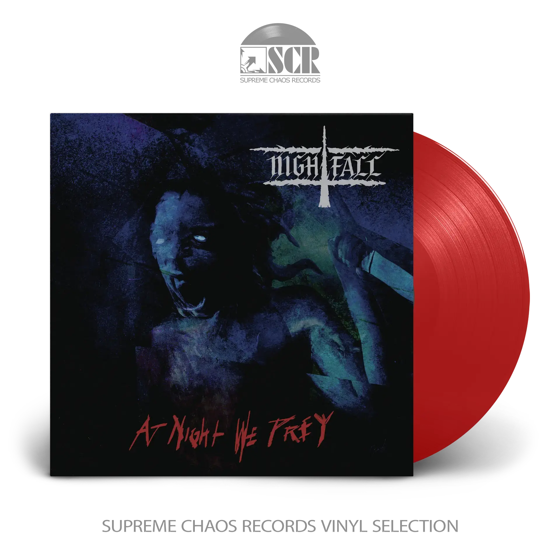 NIGHTFALL · At Night We Prey | RED LP (Death Metal Vinyl)