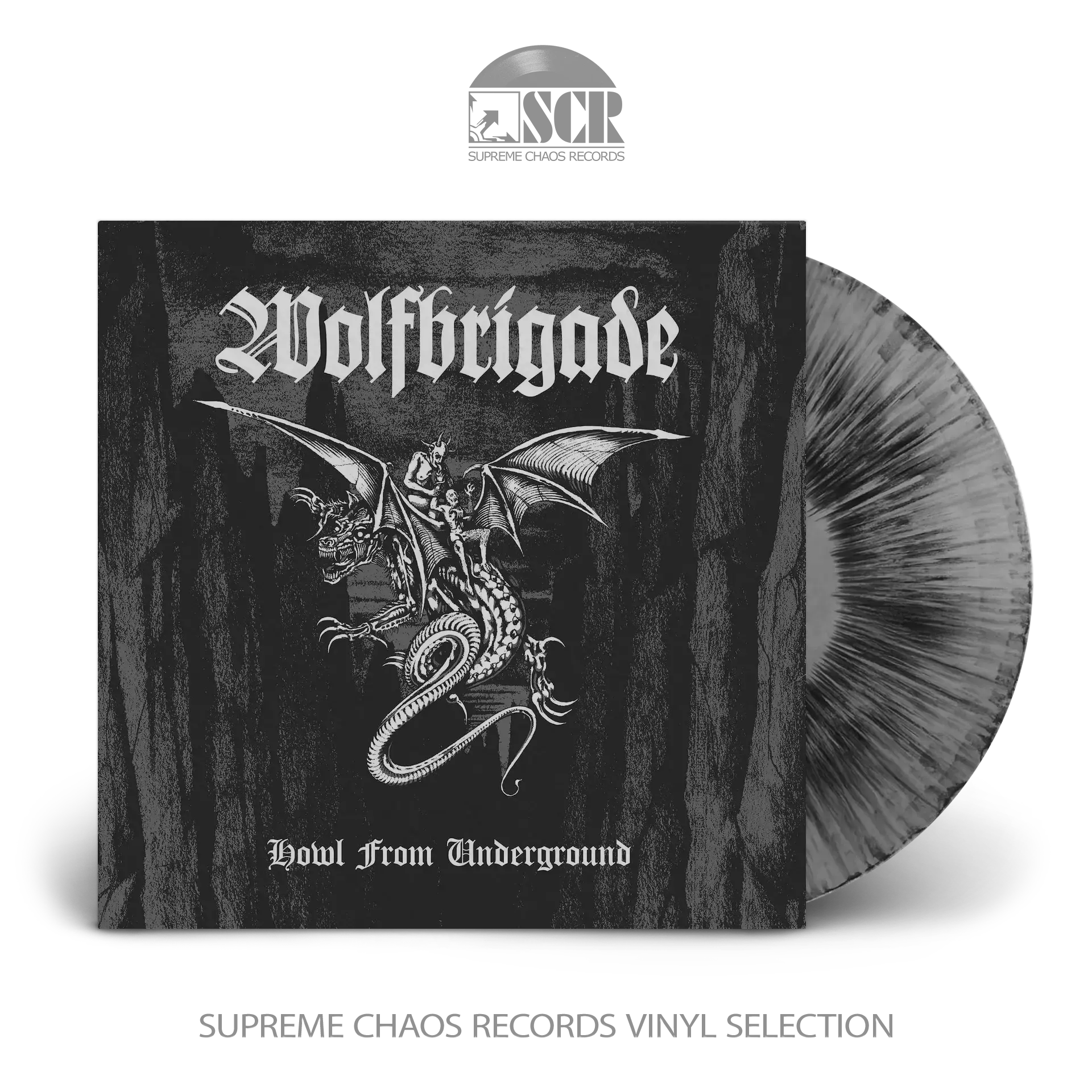 WOLFBRIGADE · Howl From Underground | GREY/BLACK DUST LP (Crust Punk/Death Metal Vinyl)