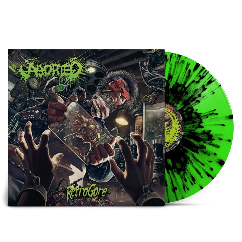 Aborted · Retrogore | Neon GREEN/BLACK Splatter LP
