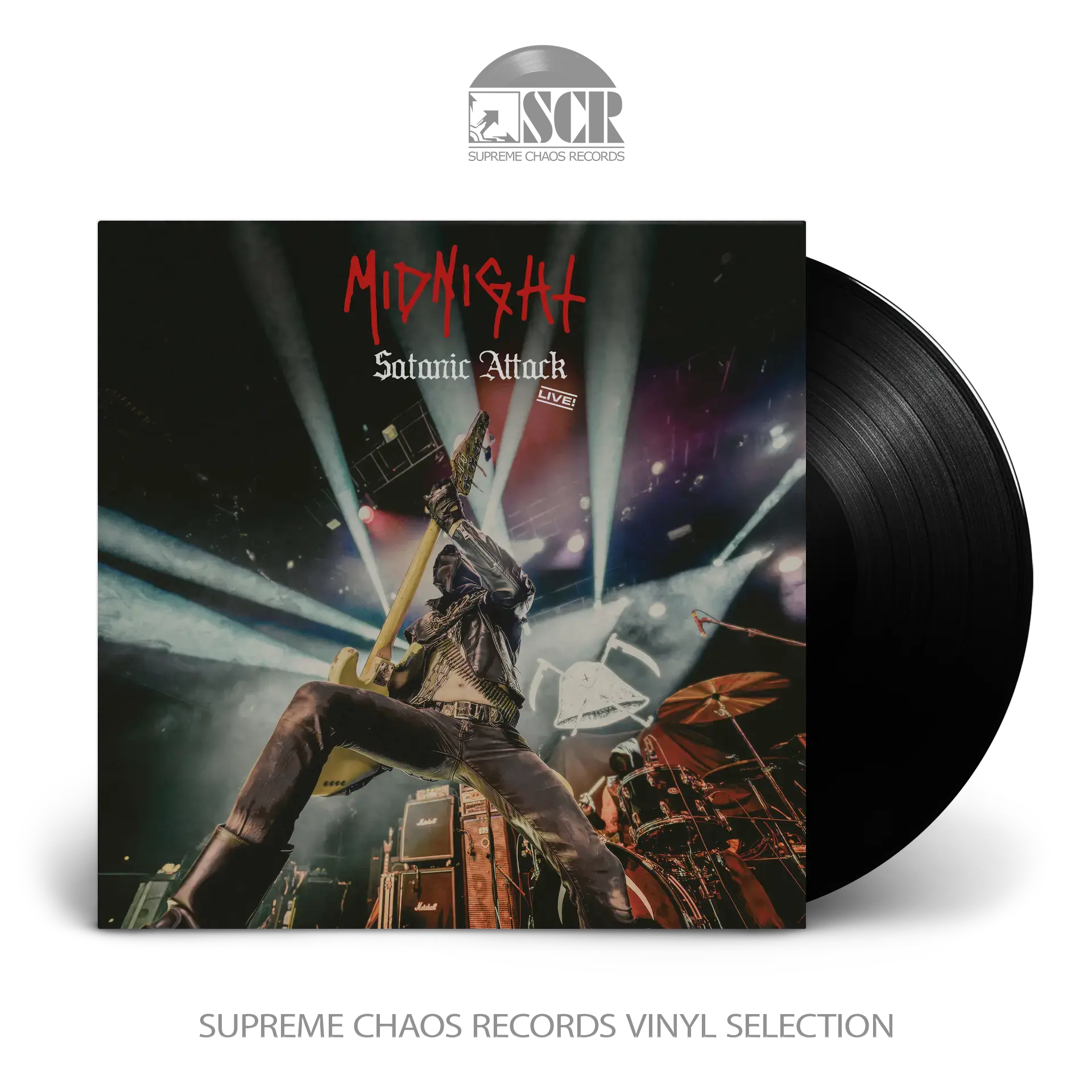 MIDNIGHT · Satanic Attack Live! | BLACK LP (Black Metal/Heavy Metal Vinyl)