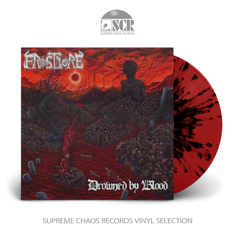 Frostvore · Drowned by Blood | RED/BLACK Splatter LP