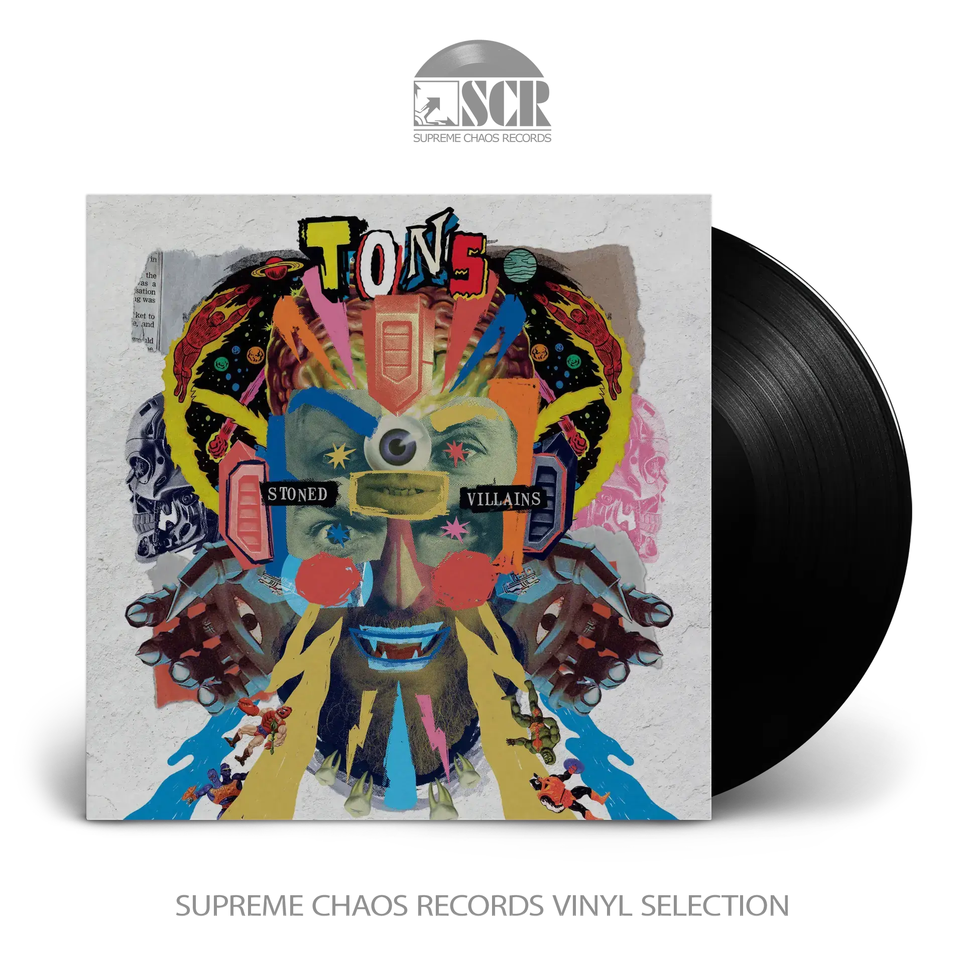 TONS · Stoned Villains | BLACK LP (Stoner Rock/Psychedelic Rock Vinyl)