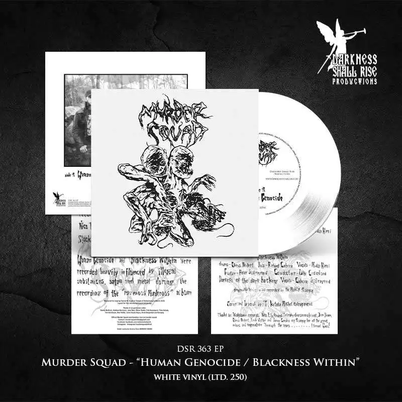 MURDER SQUAD · Human Genocide / Blackness Within | WHITE 7" (Death Metal Vinyl) · Bild 2