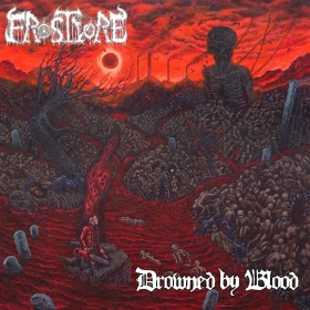 FROSTVORE · Drowned by Blood | RED/BLACK SPLATTER LP (Death Metal Vinyl) · Bild 1
