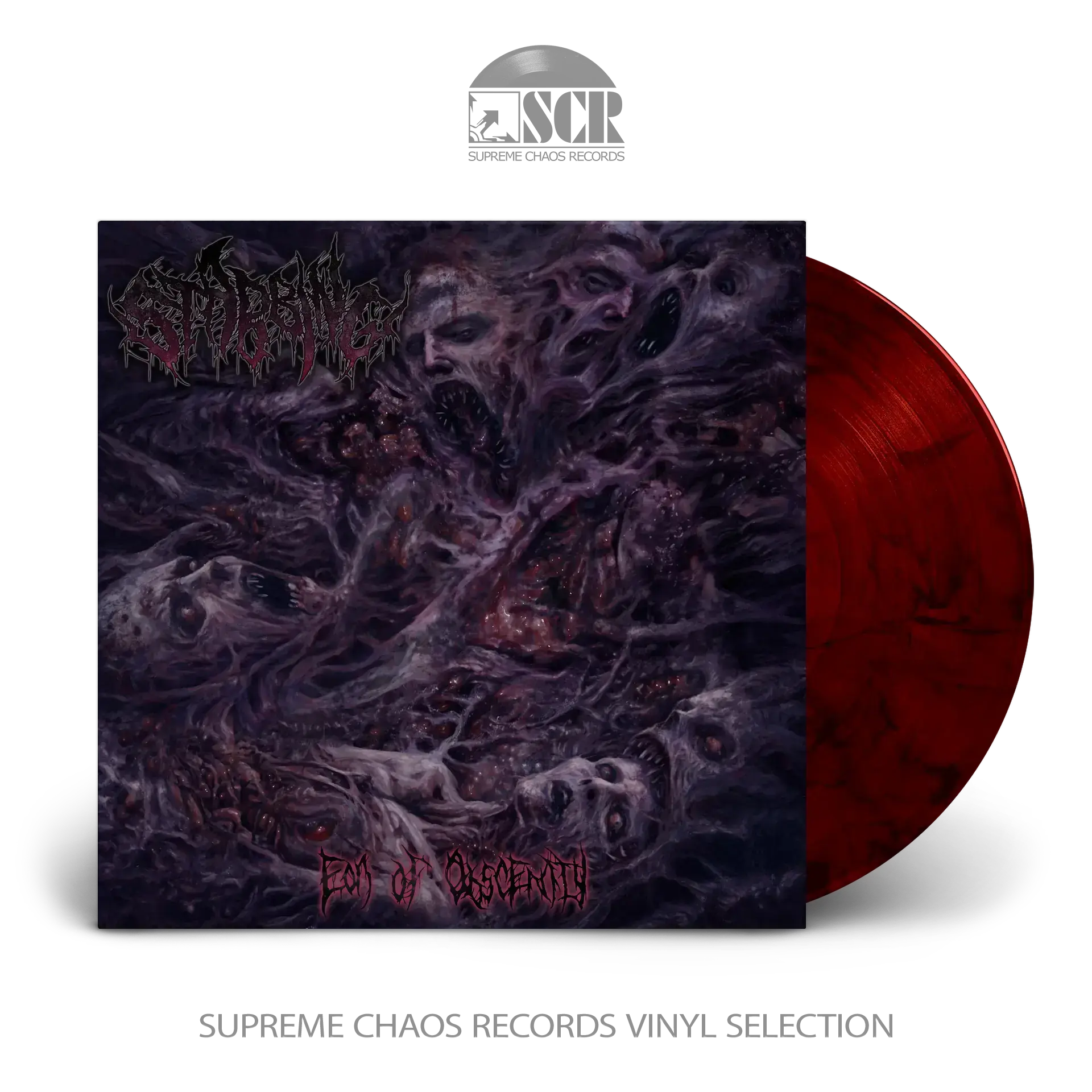 STABBING · Eon Of Obscenity | RED/BLACK LP (Brutal Death Metal Vinyl)