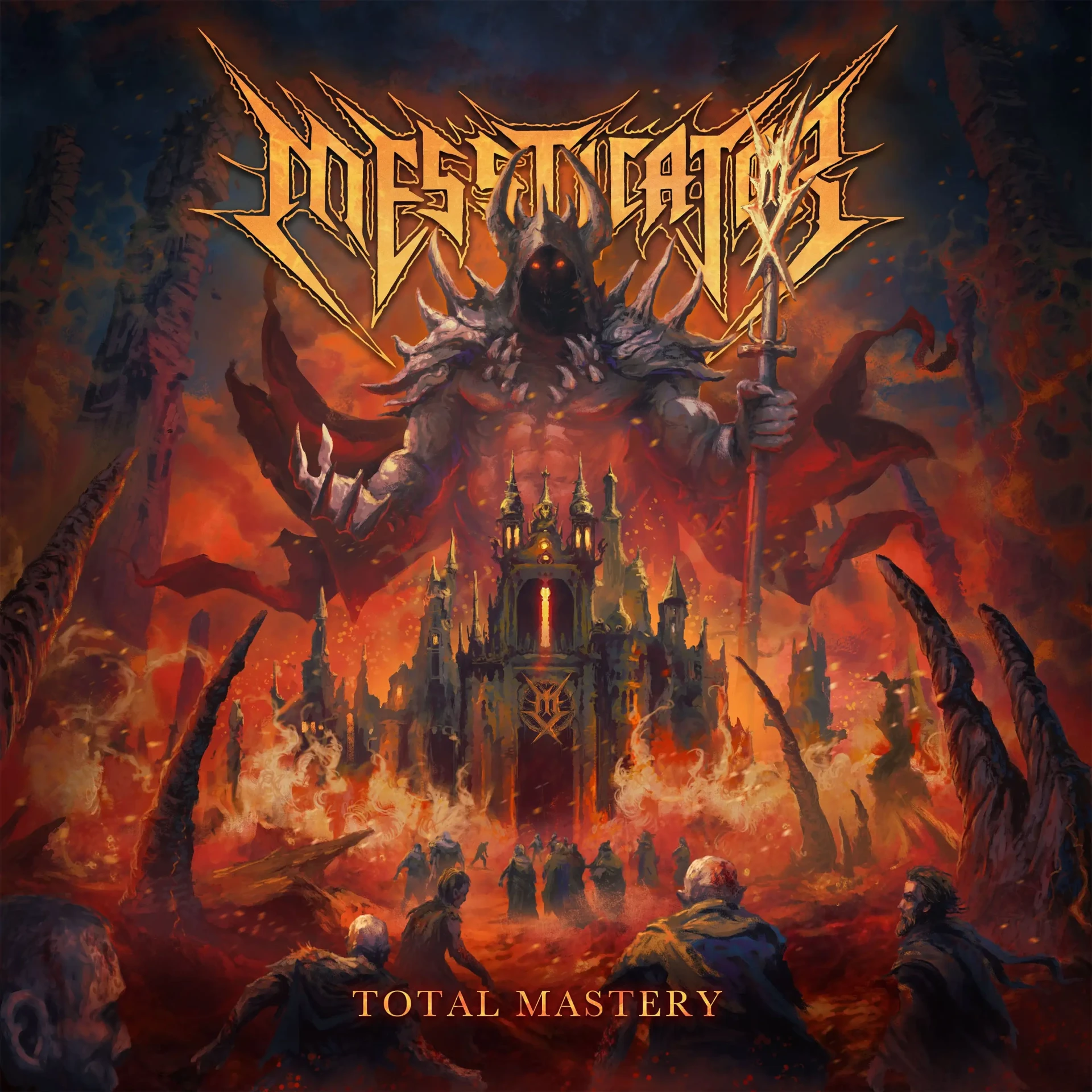 MESSTICATOR · Total Mastery | ORANGE/BLACK SPLATTER LP (Death Metal/Thrash Metal Vinyl) · Bild 1