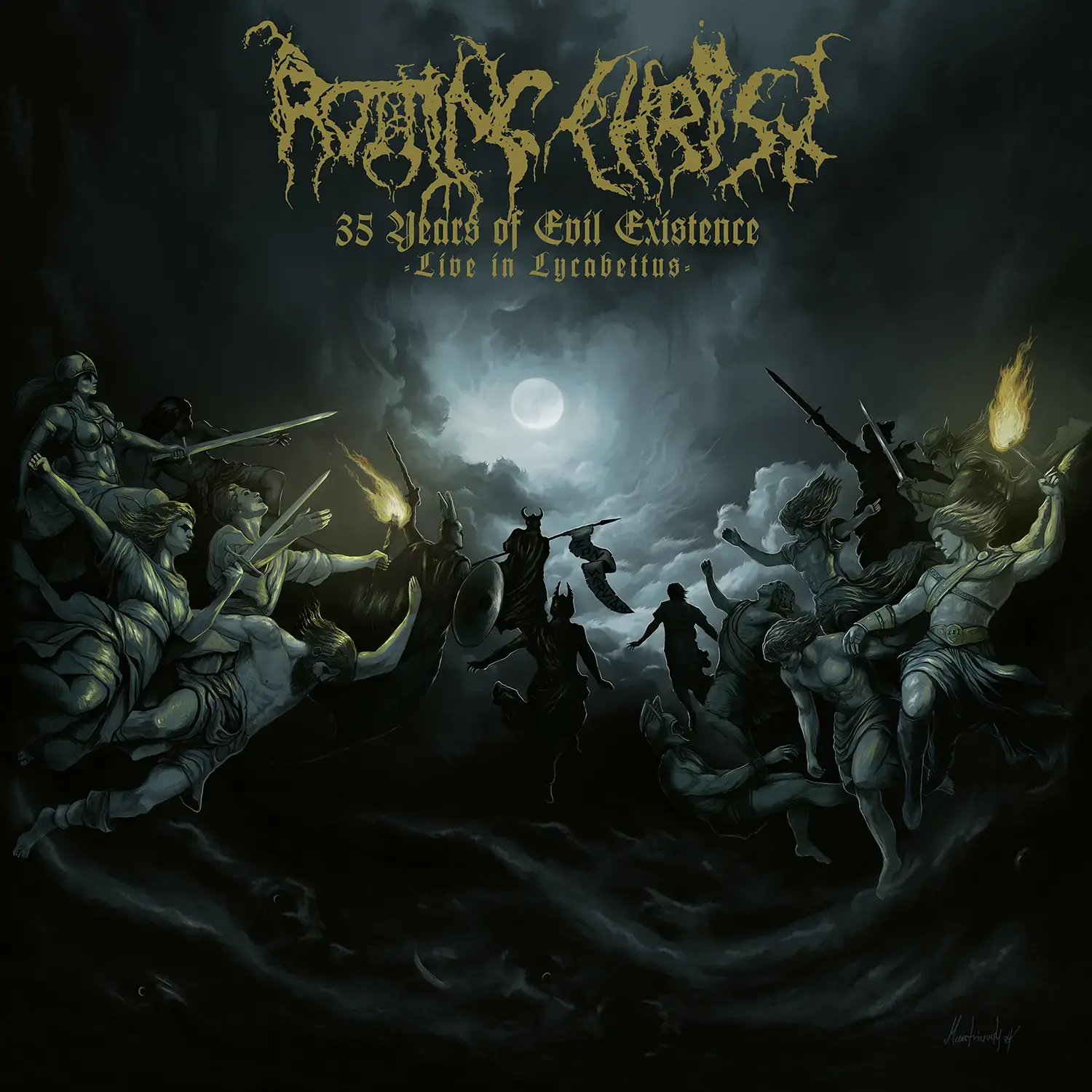 ROTTING CHRIST · 35 Years Of Evil Existence - Live In Lycabettus (B-Stock) | GOLD/BLACK 3LP (Death Metal/Black Metal Vinyl) · Bild 1