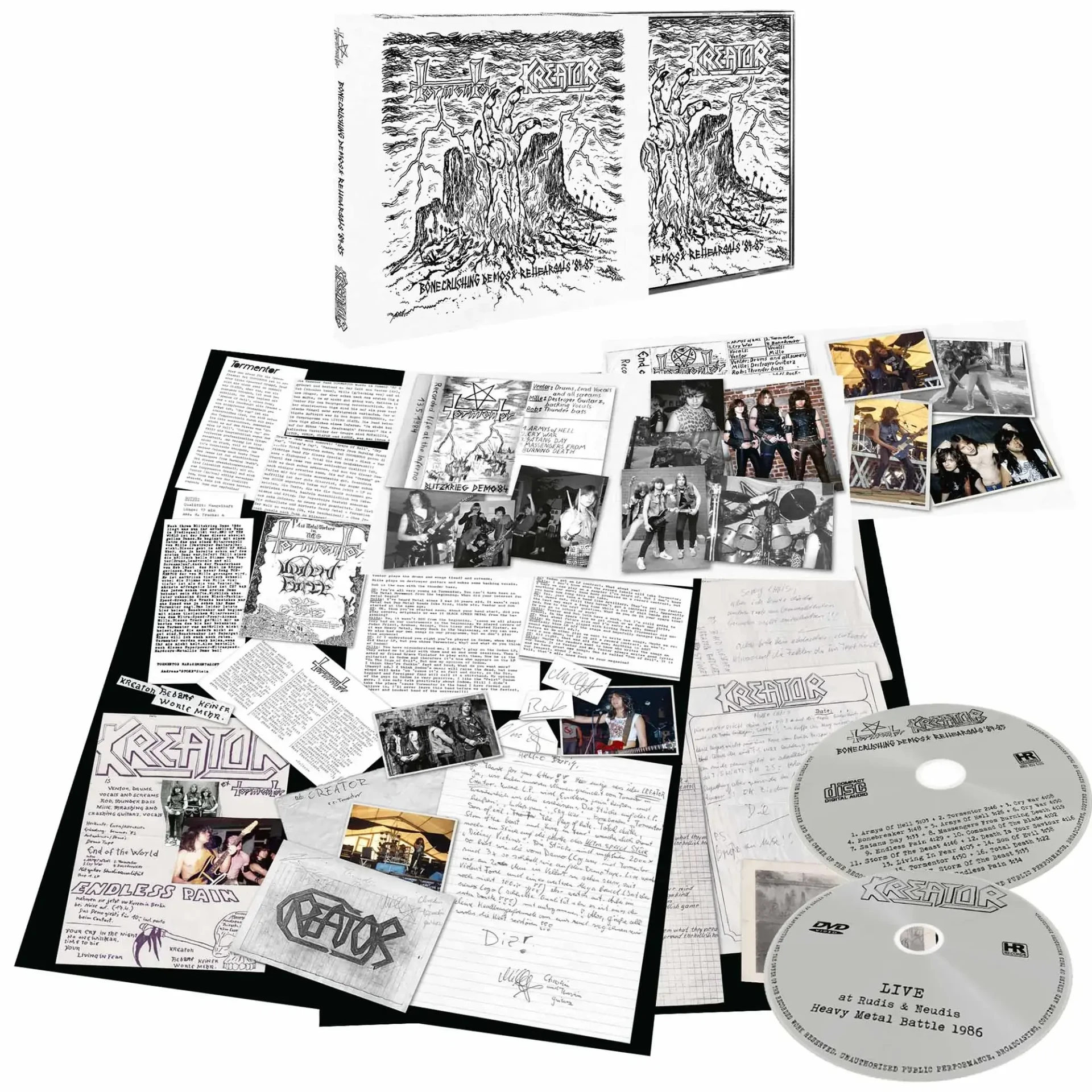 KREATOR / TORMENTOR · Bonecrushing Demos & Rehearsals '84-'85 | CD+DVD (Thrash Metal CDs)