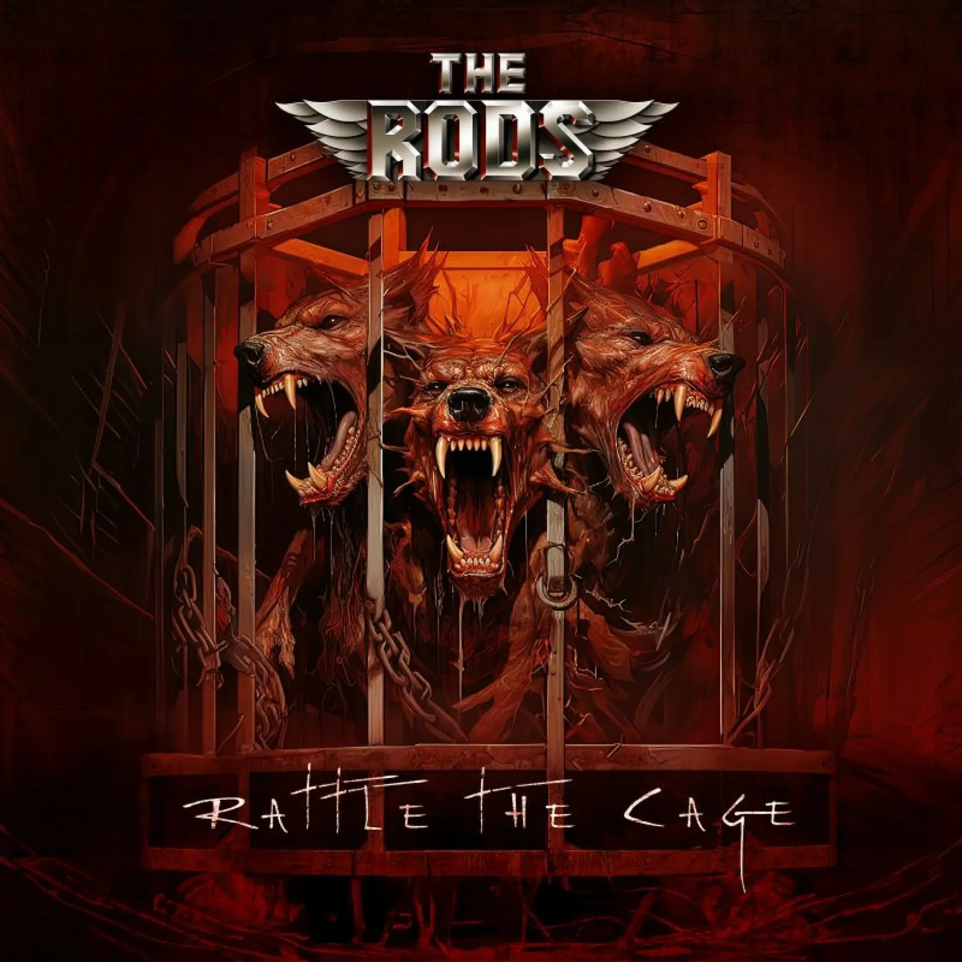 THE RODS · Rattle The Cage | BLACK LP (Heavy Metal Vinyl)