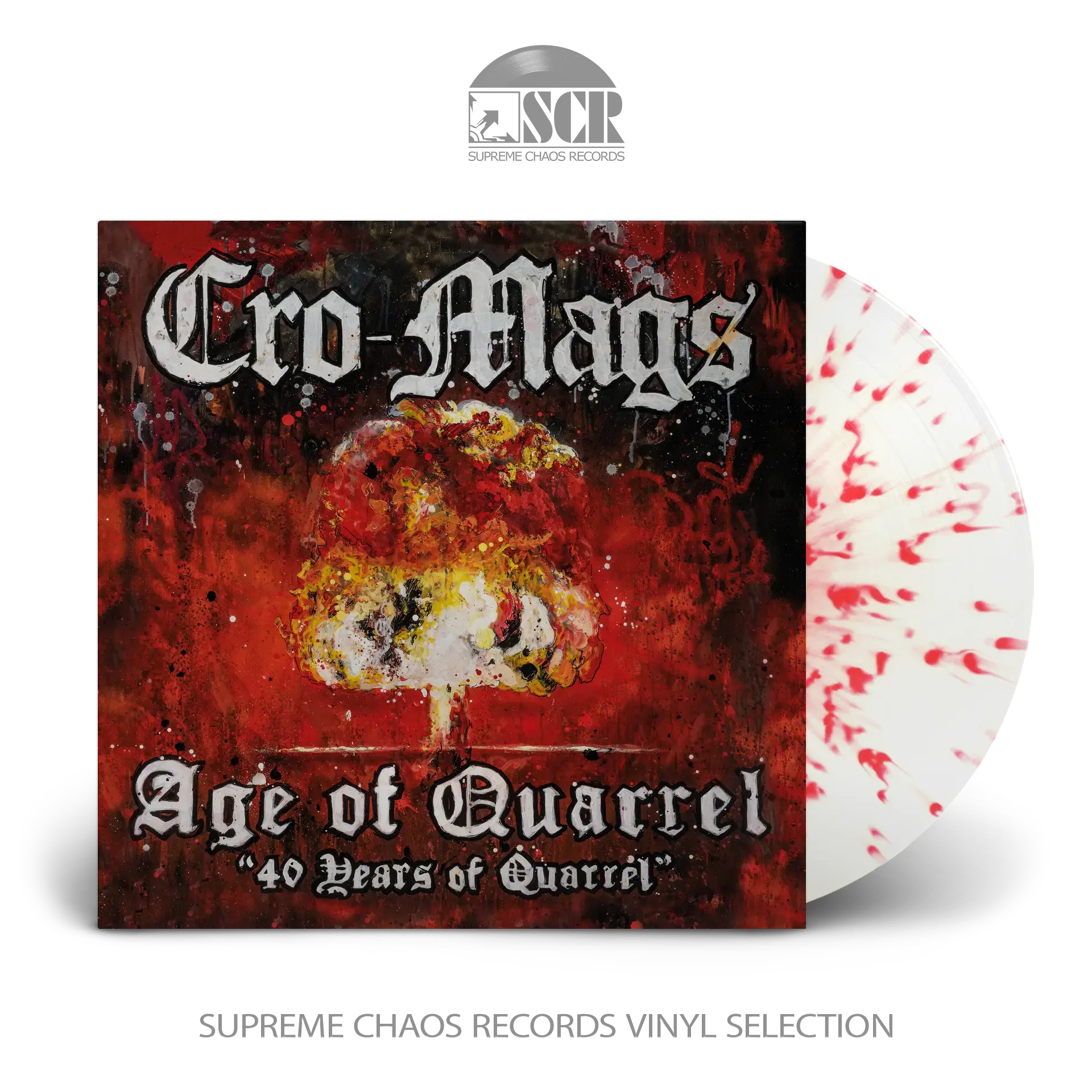 CRO-MAGS - Age Of Quarrel: 40 Years Of Quarrel [CRYSTAL RED SPLATTER LP] (Thrash Metal/Hardcore Vinyl)