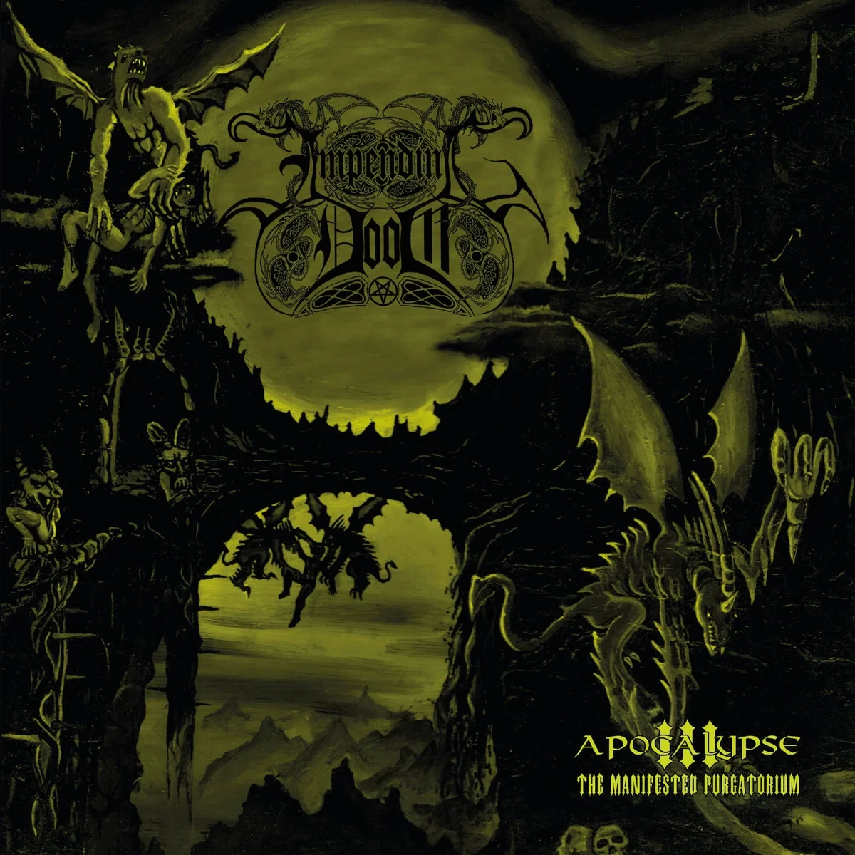 IMPENDING DOOM · Apocalypse III (The Manifested Purgatorium) | YELLOW/BLACK LP (Black Metal/Death Metal/Thrash Metal Vinyl) · Bild 1