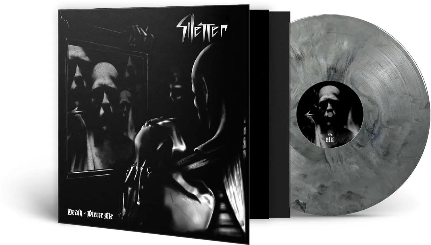 SILENCER · Death, Pierce Me | SILVER/WHITE/BLACK LP (Black Metal Vinyl) · Bild 3