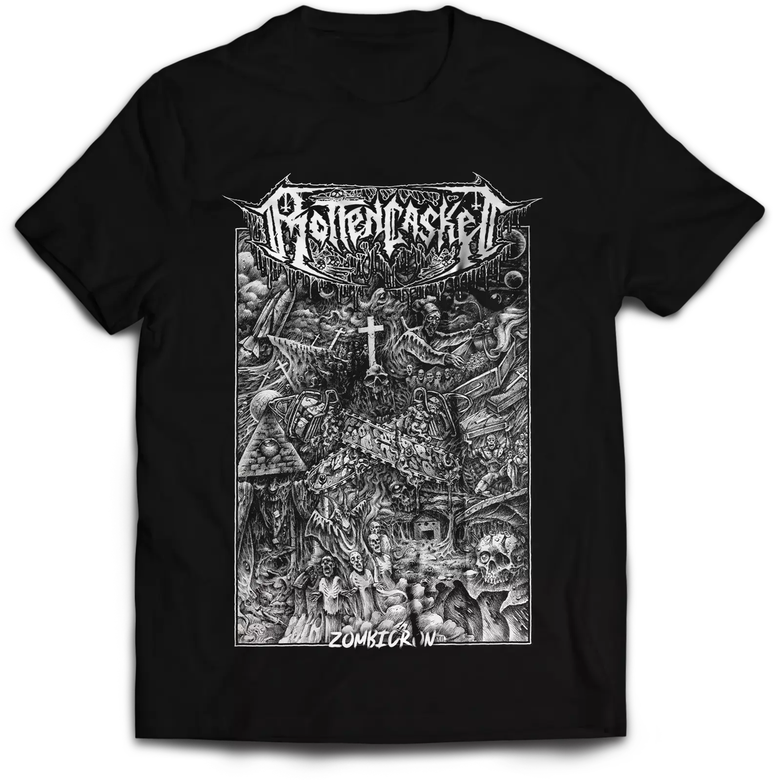 ROTTEN CASKET · Zombicron Cover | T-SHIRT (Death Metal Clothes)