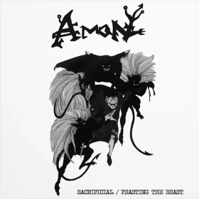 AMON · Sacrificial / Feasting The Beast | BLACK LP (Death Metal Vinyl) · Bild 1