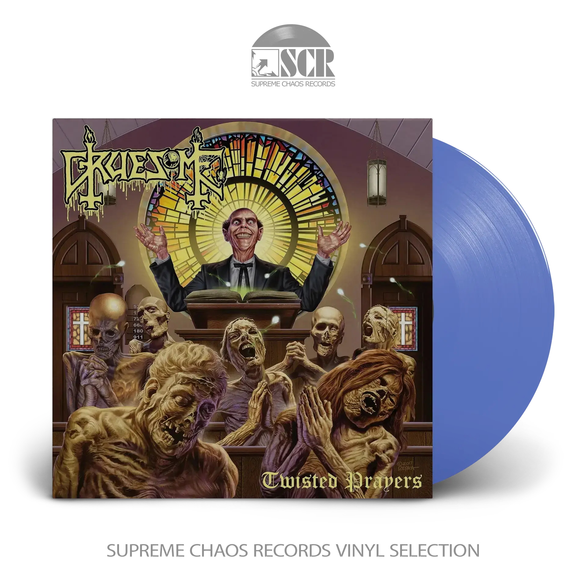 GRUESOME - Twisted Prayers · TRANSPARENT BLUE LP (Death Metal Vinyl)