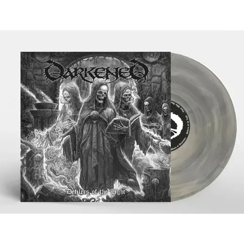 Darkened · Defilers Of The Light | SILVER/CLEAR/WHITE Swirl LP