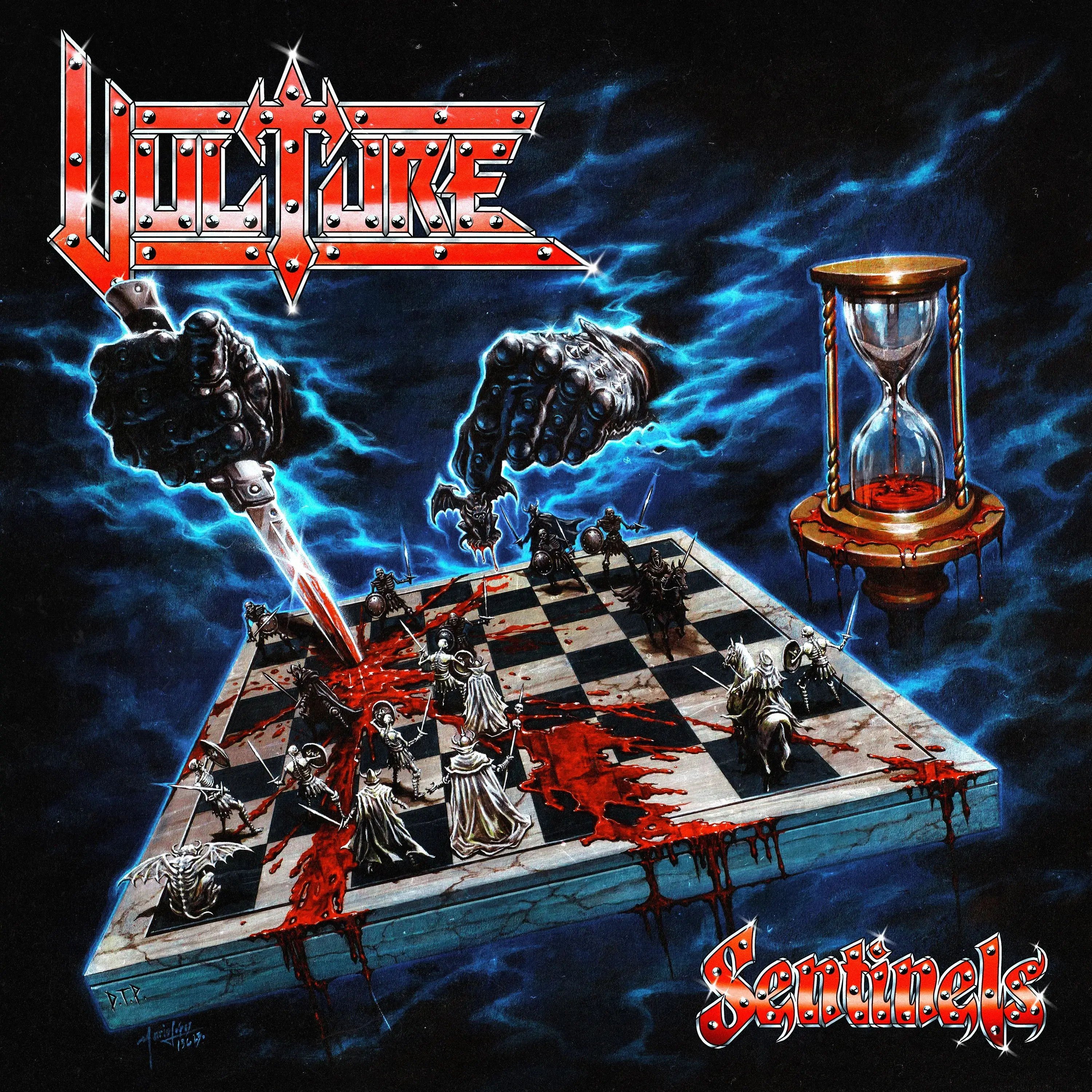 VULTURE · Sentinels | BRIGHT RED/WHITE MARBLED LP (Heavy Metal Vinyl) · Bild 1