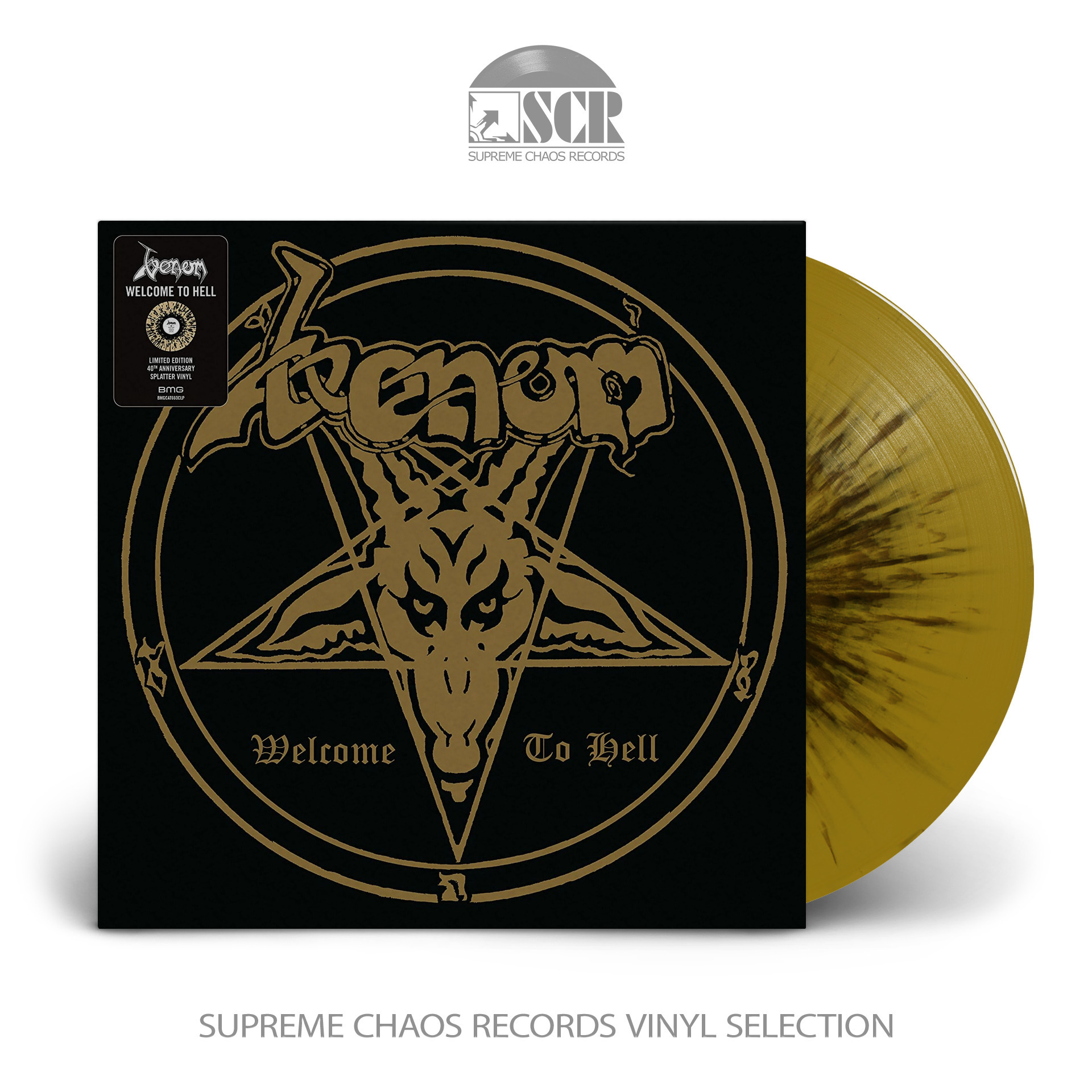 VENOM - Welcome To Hell · GOLD/BLACK LP (Black Metal Vinyl)