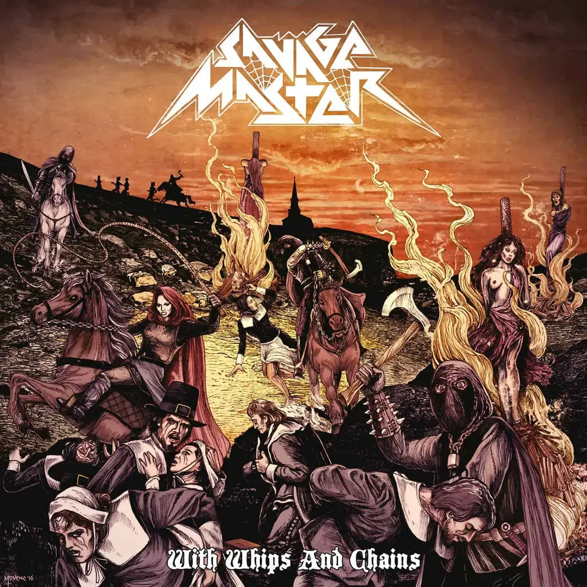 SAVAGE MASTER · With Whips And Chains | YELLOW LP (Heavy Metal Vinyl) · Bild 1