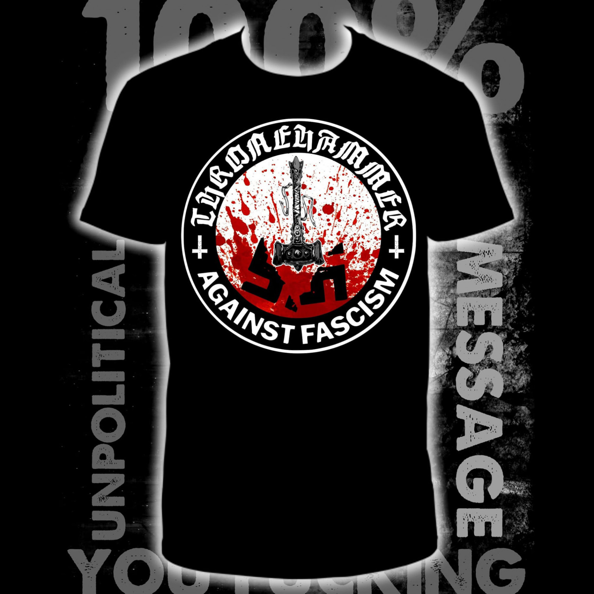 THRONEHAMMER · Against Fascism | T-SHIRT (Doom Metal Clothes)