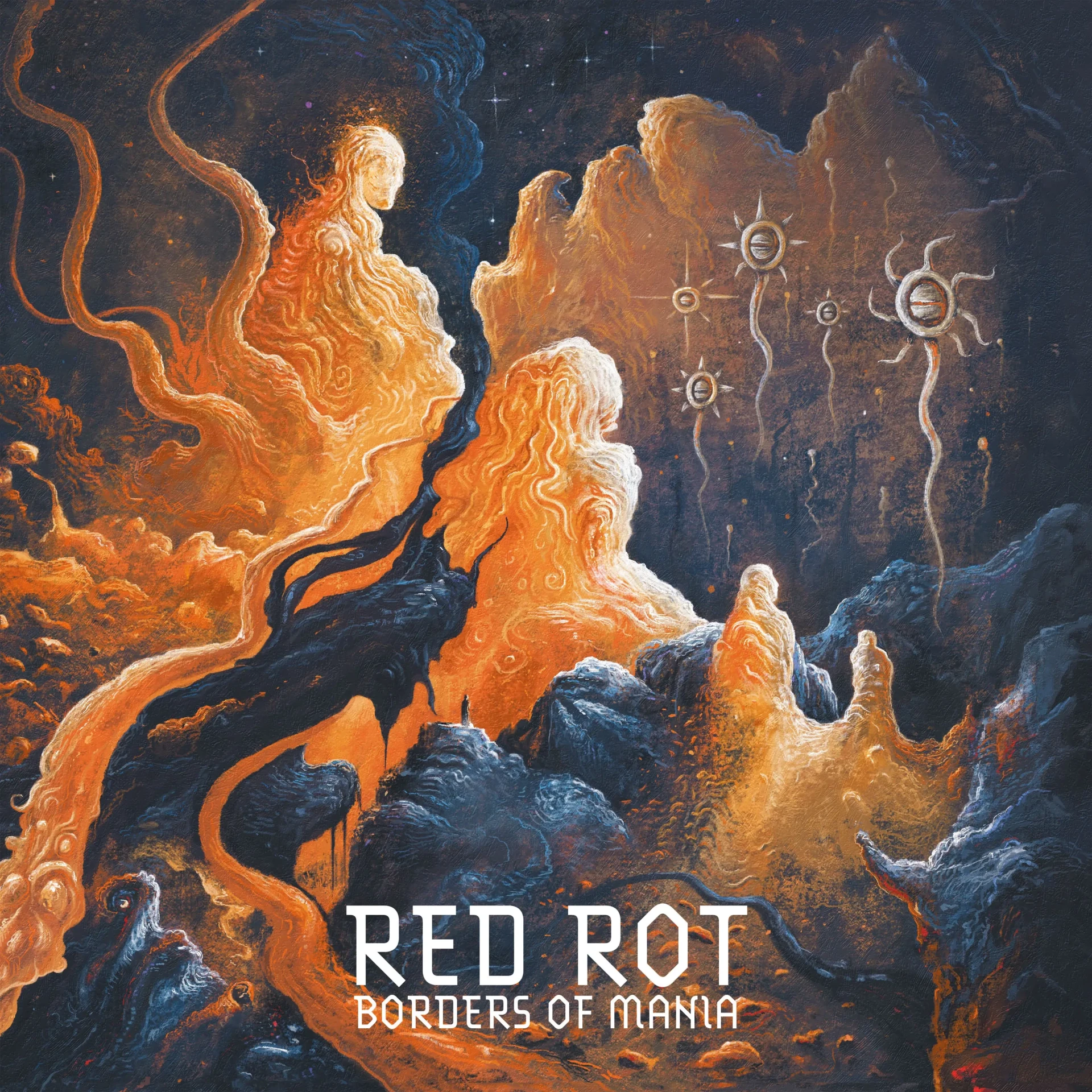 RED ROT · Borders Of Mania | ORANGE/BLACK MARBLED LP (Death Metal Vinyl) · Bild 1