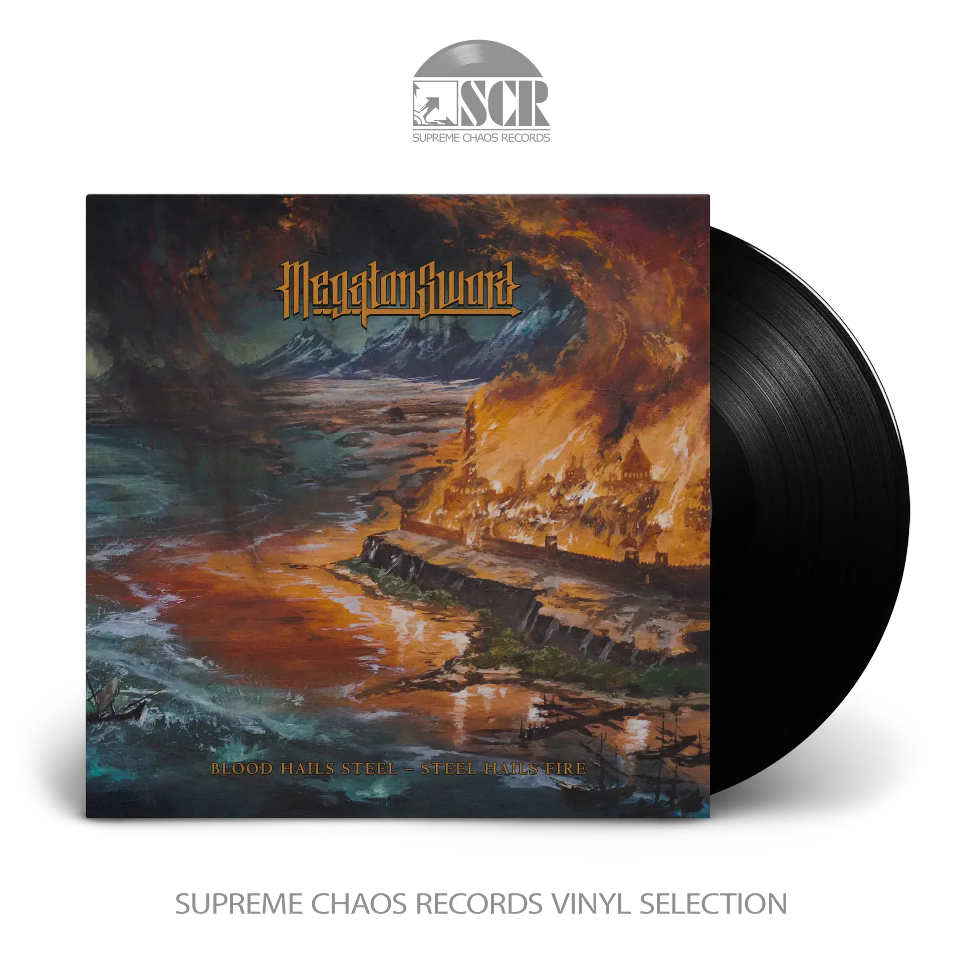 MEGATON SWORD - Blood Hails Steel - Steel Hails Fire · BLACK LP MEGATON SWORD - Blood Hails Steel - Steel Hails Fire · BLACK LP (Heavy Metal Vinyl)