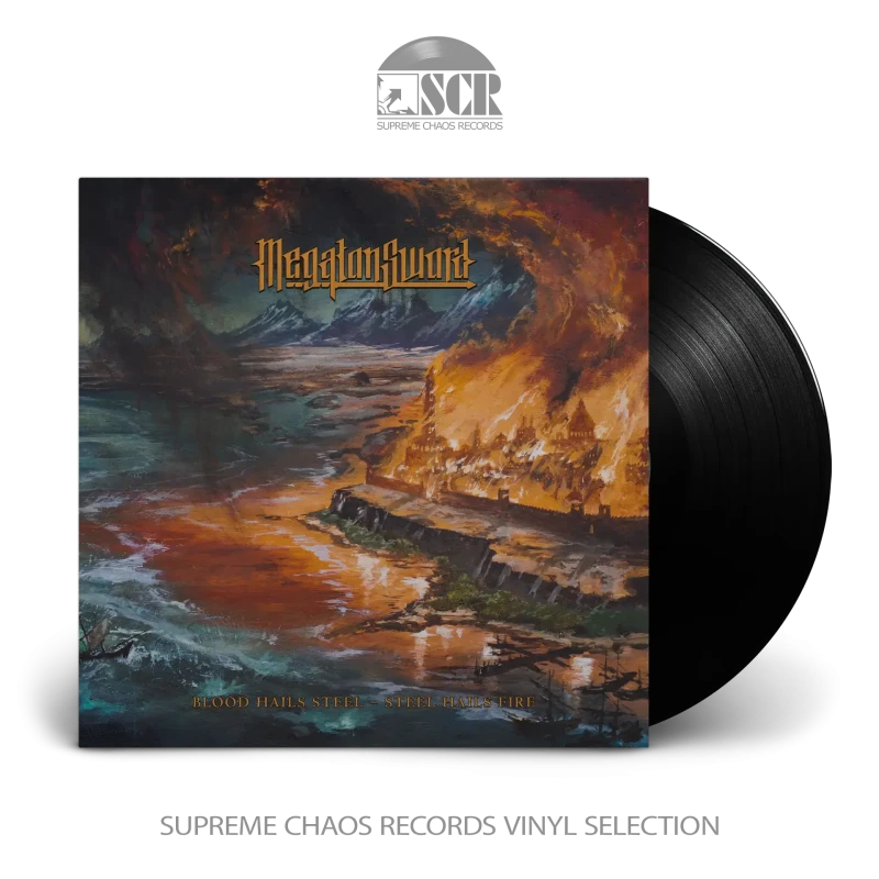 Megaton Sword · Blood Hails Steel - Steel Hails Fire | Black LP