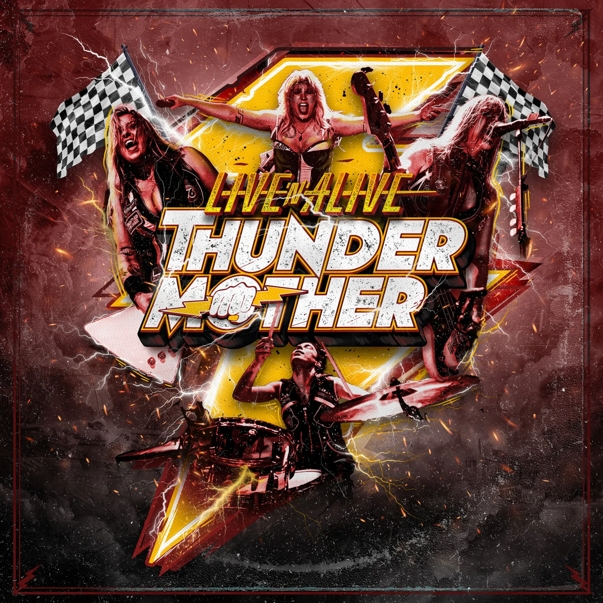 THUNDERMOTHER · Live'n'Alive | YELLOW 2LP (Hard Rock Vinyl) · Bild 1