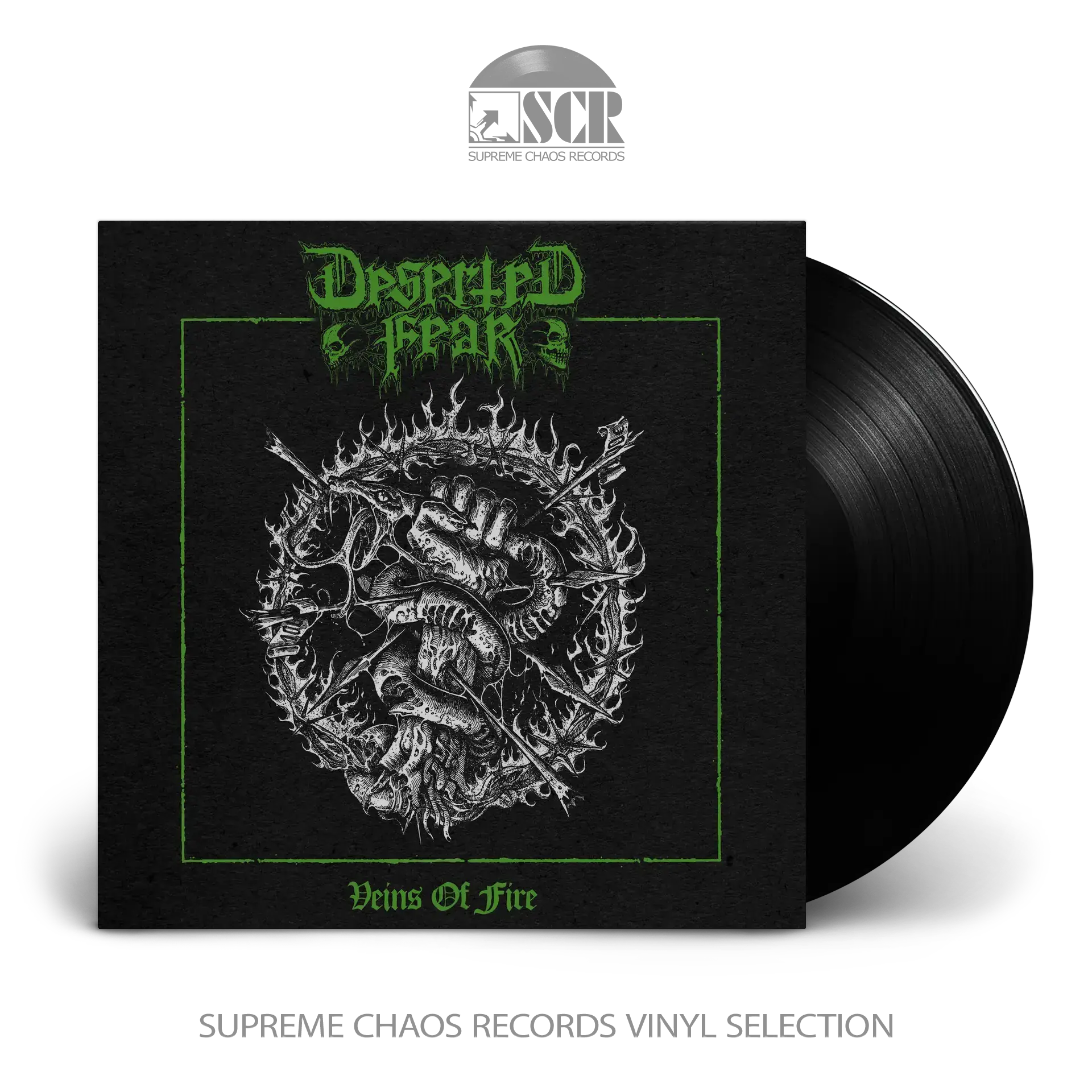 DESERTED FEAR · Veins Of Fire | BLACK LP (Death Metal Vinyl)