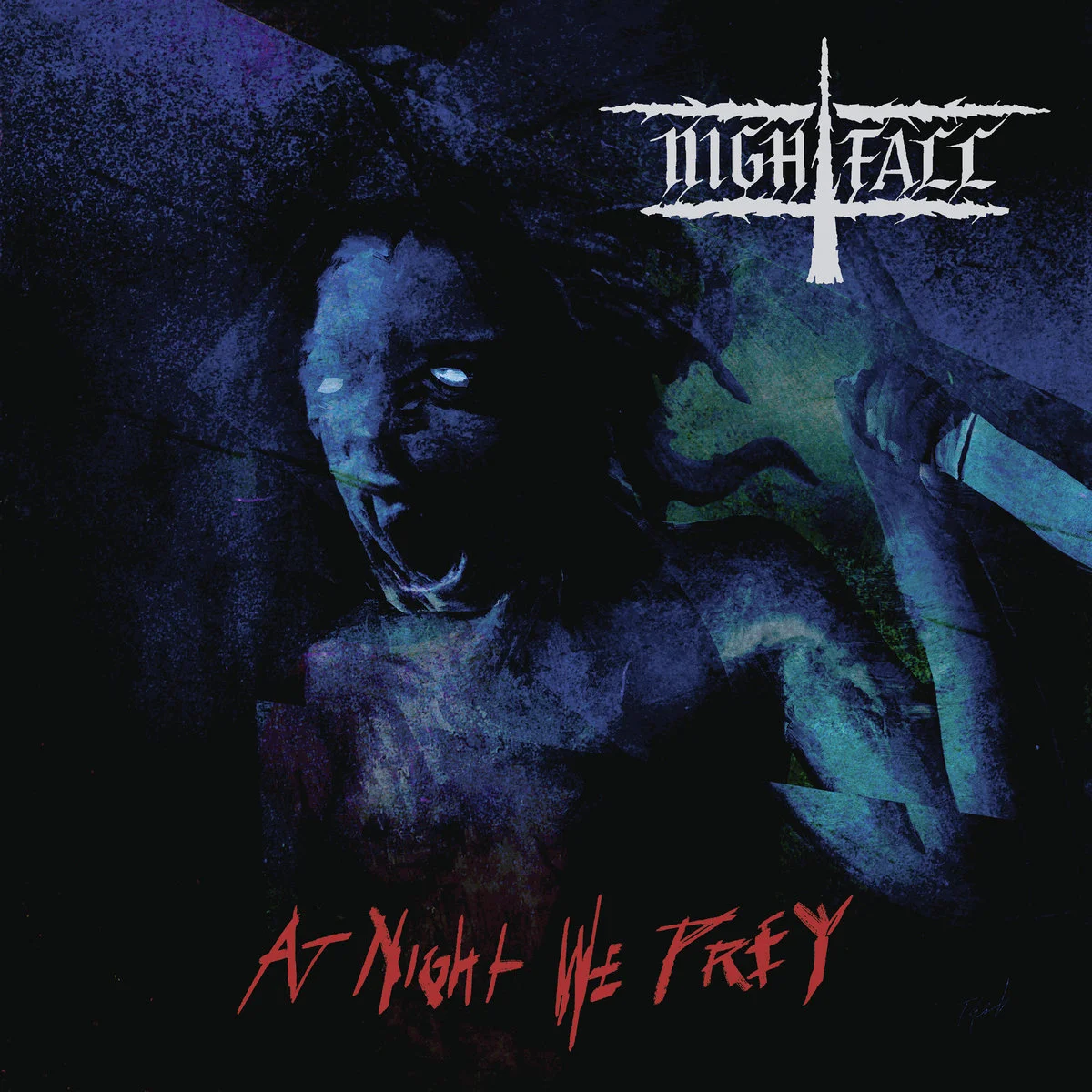 NIGHTFALL · At Night We Prey | RED LP (Death Metal Vinyl) · Bild 1