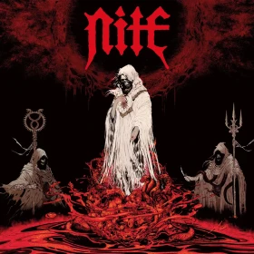 NITE · Cult Of The Serpent Sun | CLEAR/BLACK/RED SPLATTER LP (Black Metal/Heavy Metal Vinyl) · Bild 1