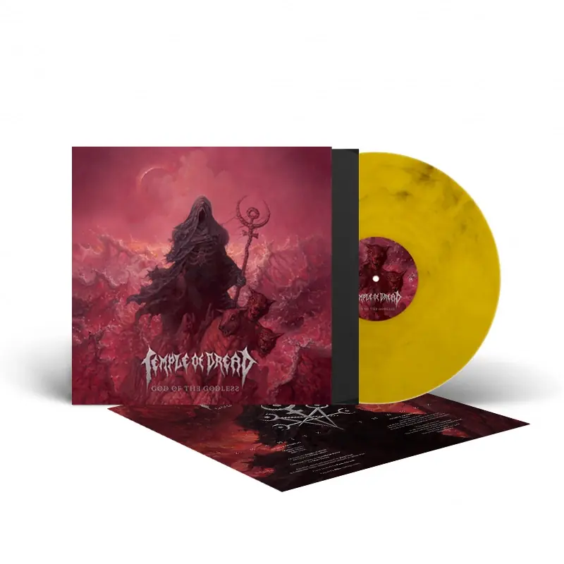 TEMPLE OF DREAD · God Of The Godless | CRYSTAL CLEAR/YELLOW/BLACK LP (Death Metal Vinyl)