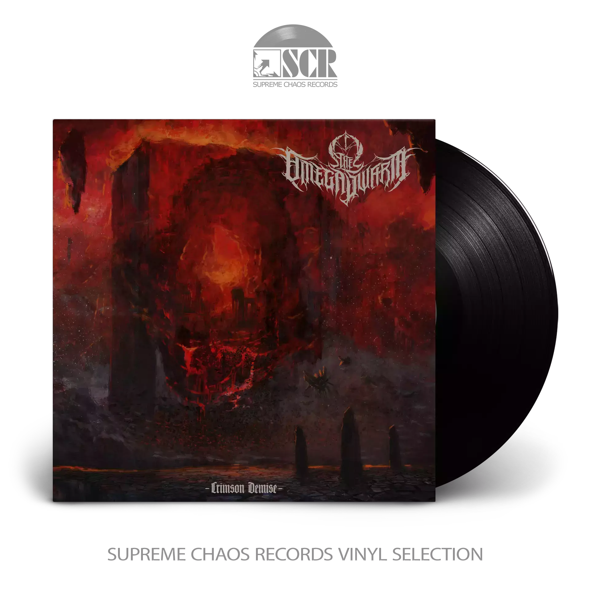 THE OMEGA SWARM · Crimson Demise | BLACK LP (Death Metal Vinyl)